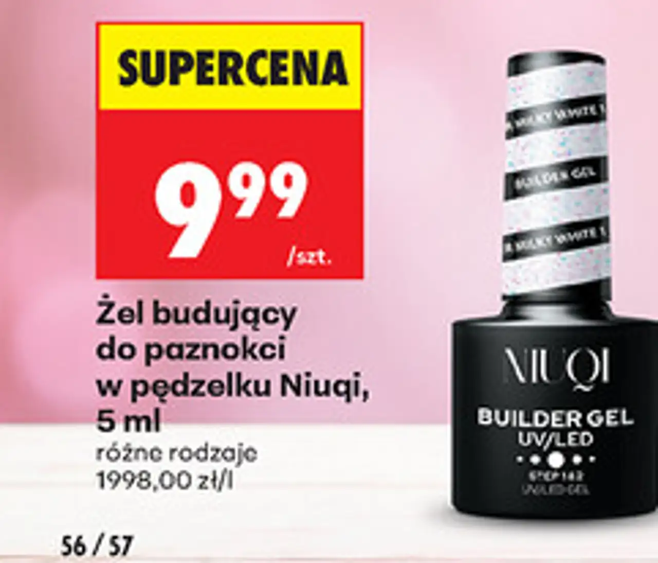 Żel budujący do paznokci w pędzelku Niuqi, 5 ml