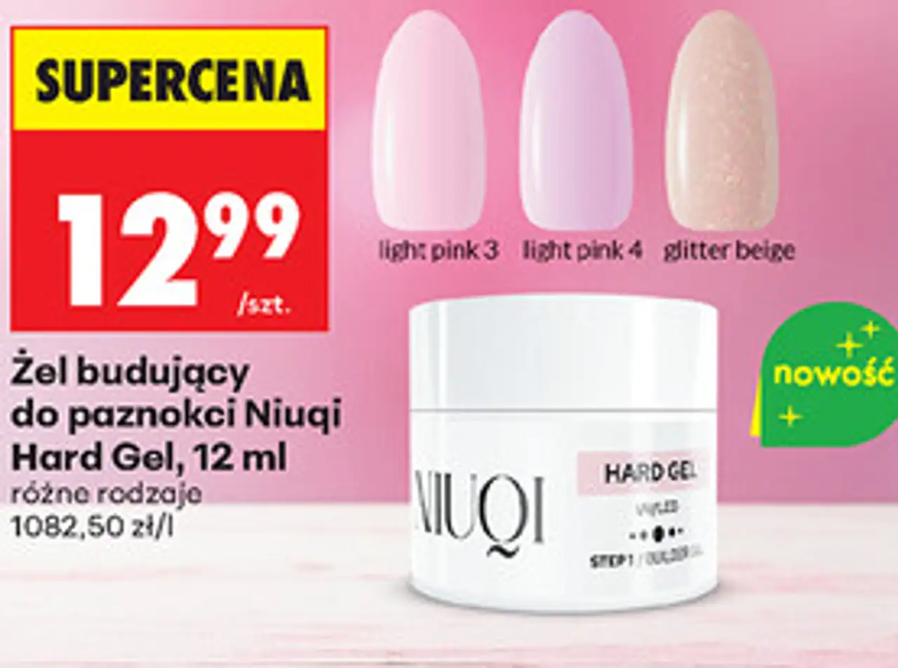 Żel budujący do paznokci Niuqi Hard Gel, 12 ml