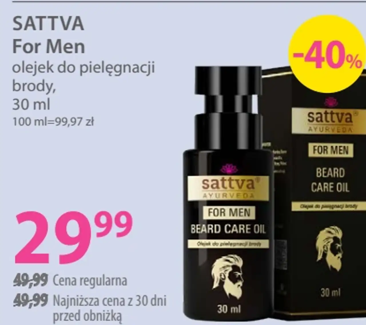 SATTVA For Men olejek do pielęgnacji brody