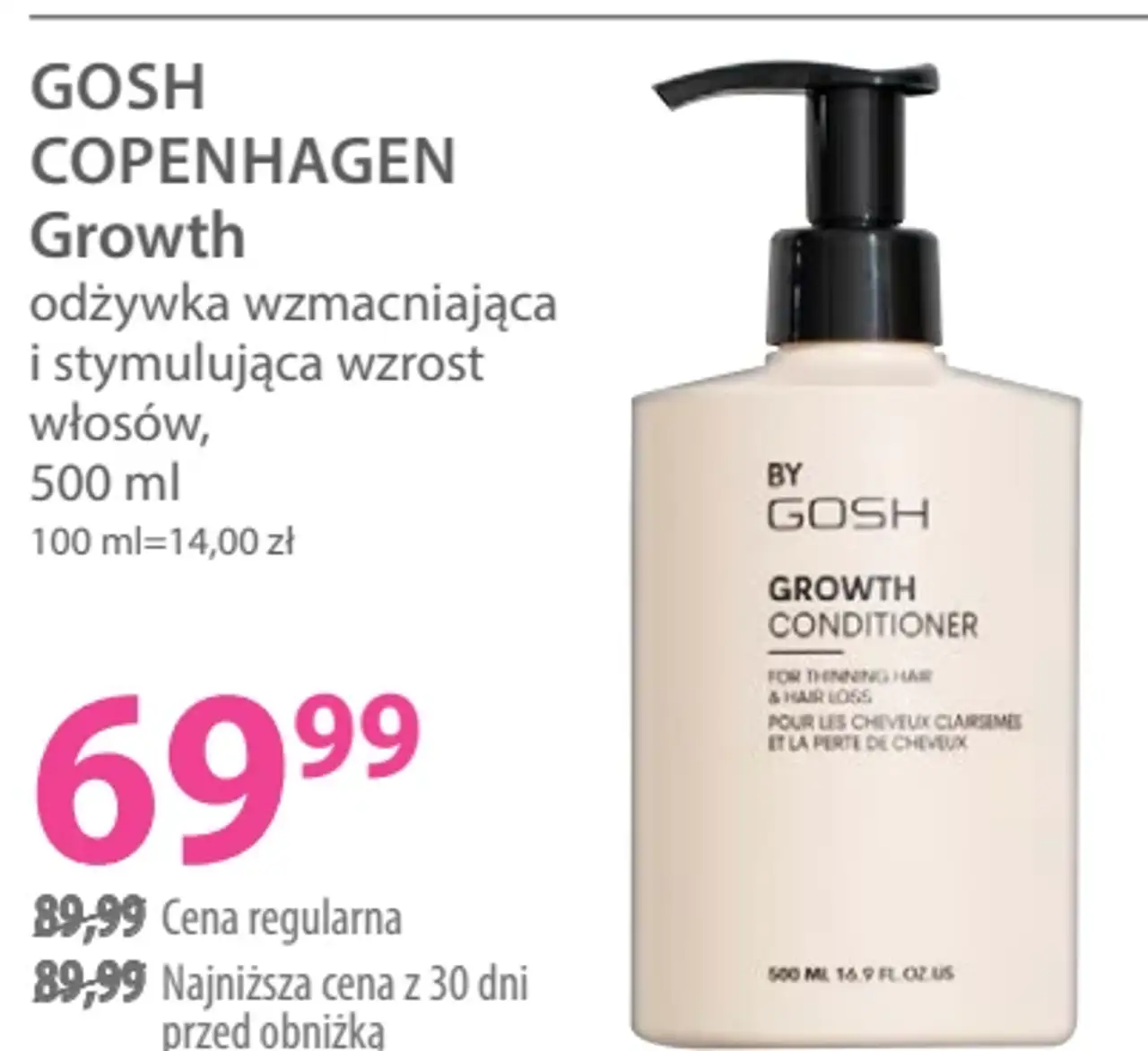 GOSH COPENHAGEN Growth odżywka wzmacniająca i stymulująca wzrost włosów