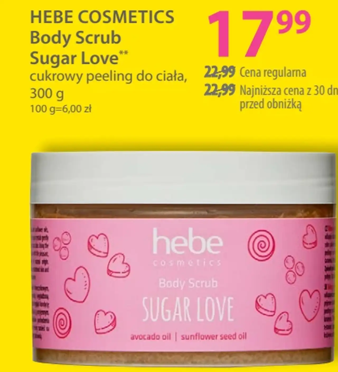 HEBE COSMETICS Body Scrub Sugar Love cukrowy peeling do ciała