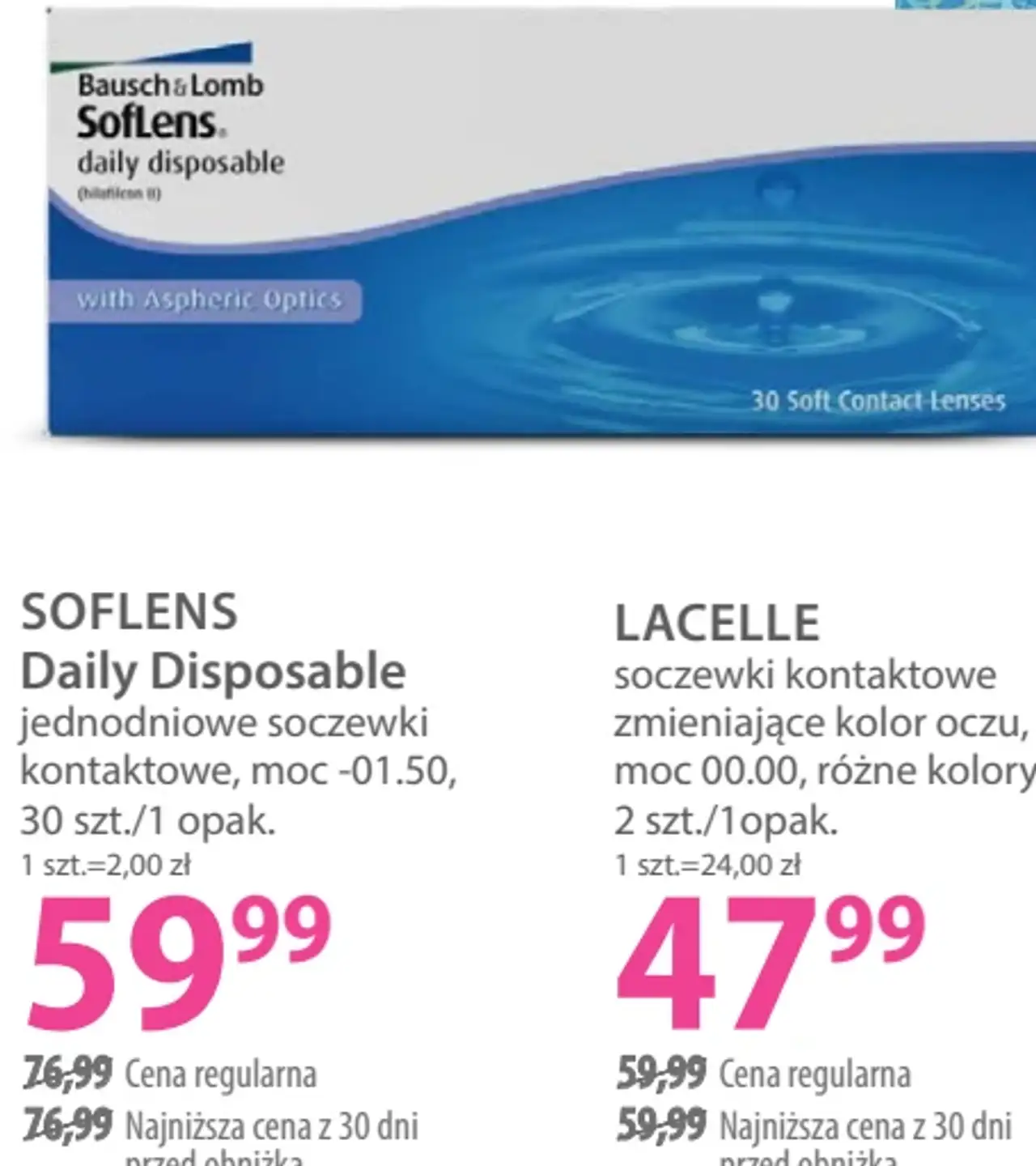 Soflens Daily Disposable jednodniowe soczewki kontaktowe
