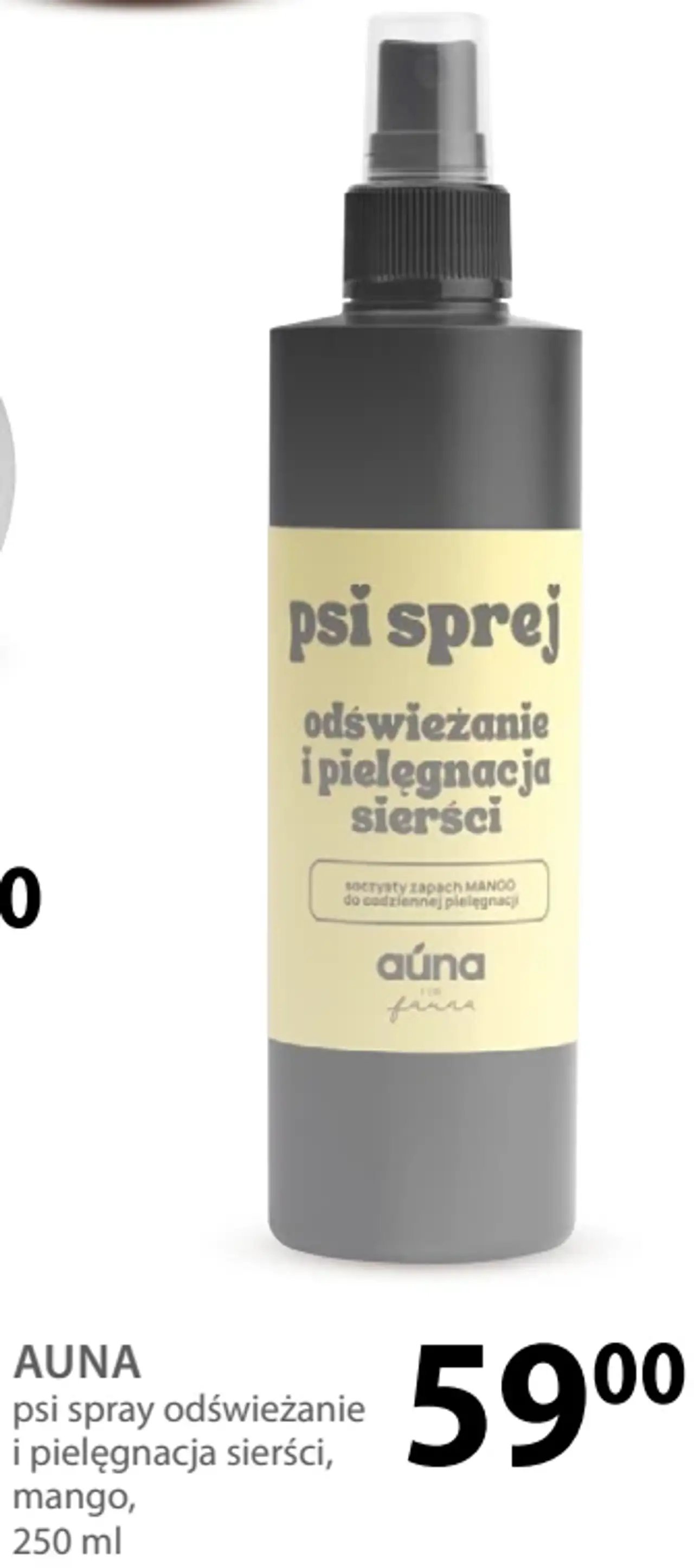 AUNA psi spray odświeżanie i pielęgnacja sierści, mango