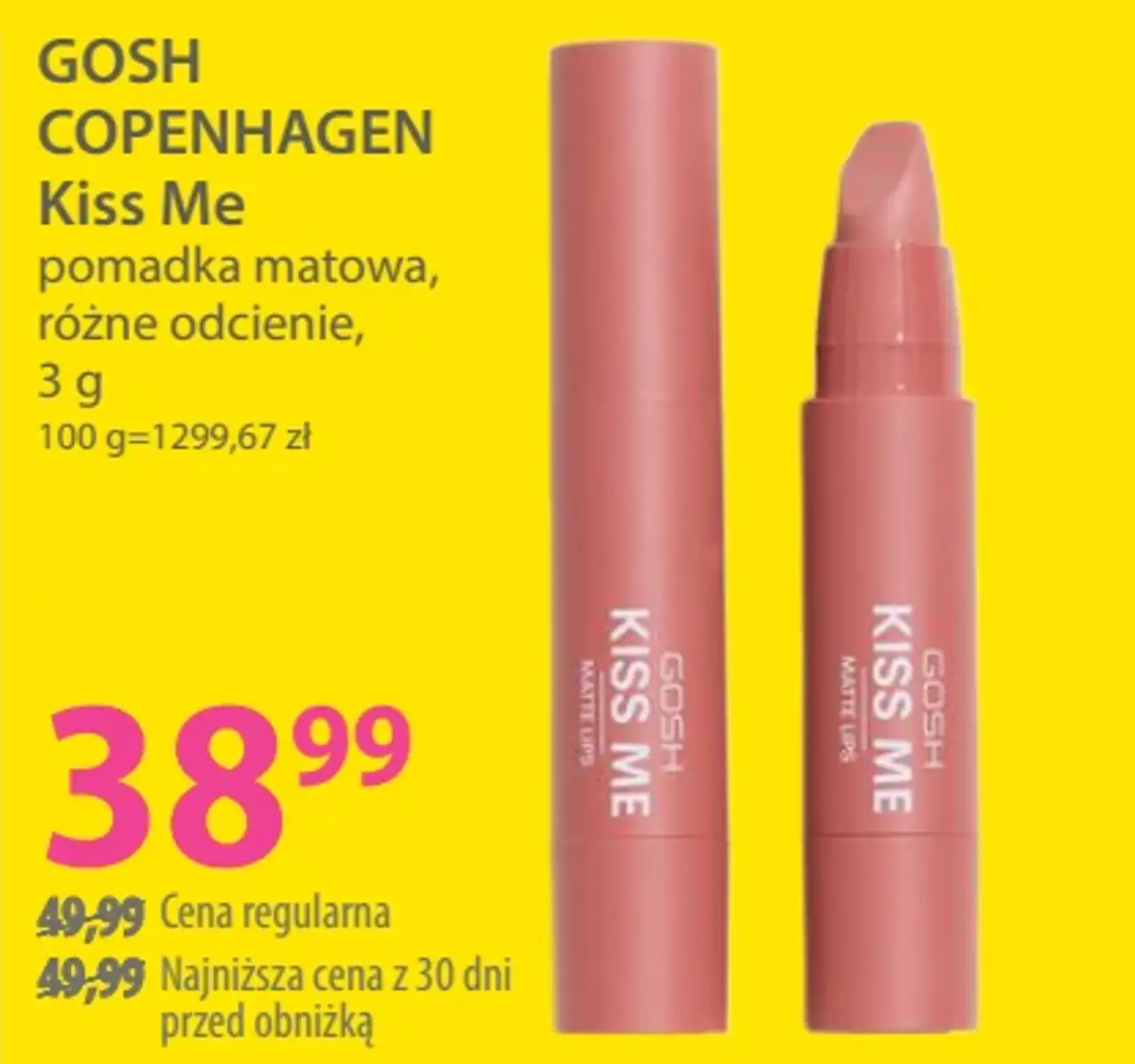 GOSH COPENHAGEN Kiss Me pomadka matowa