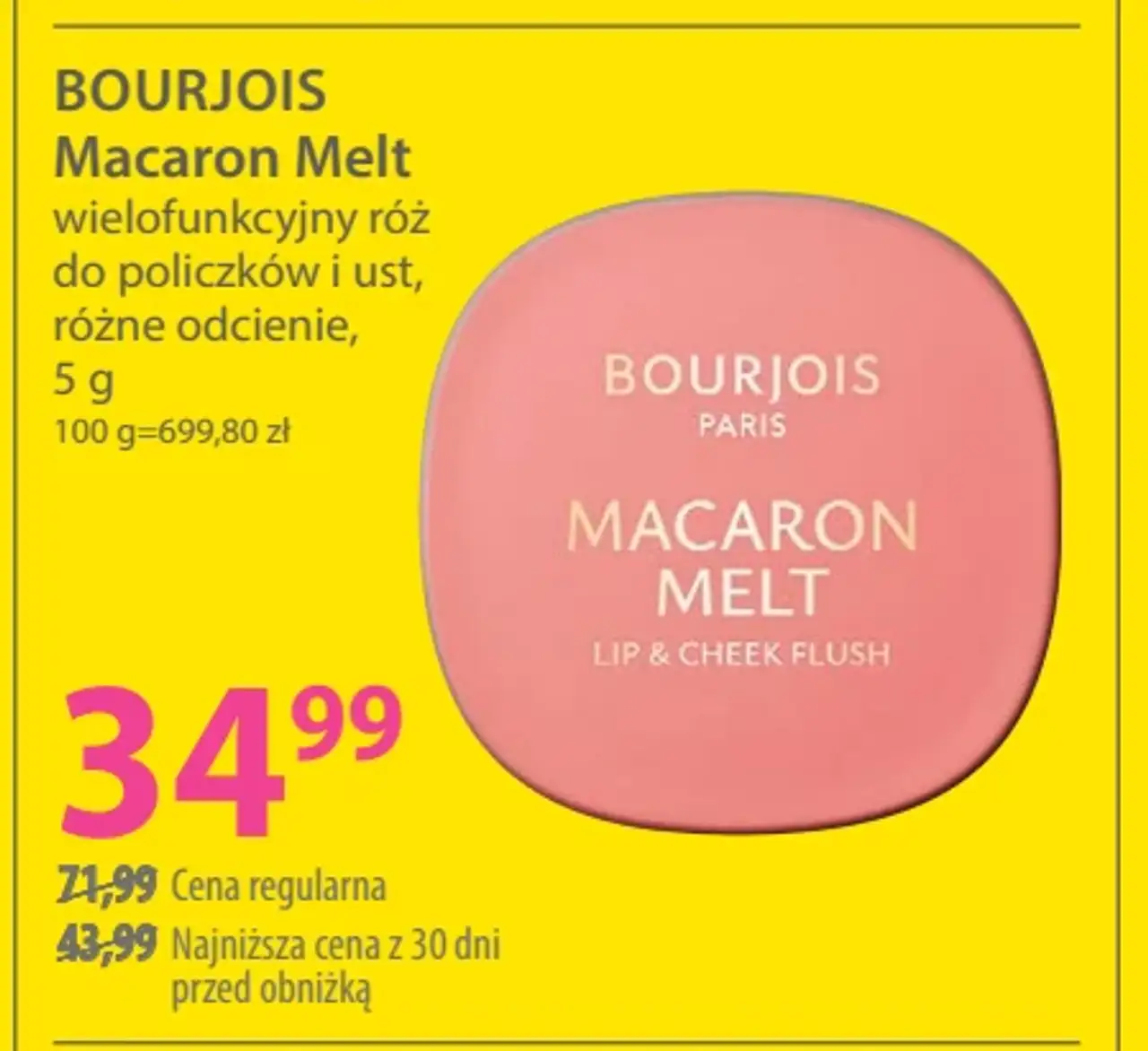 Bourjois Macaron Melt wielofunkcyjny róż do policzków i ust