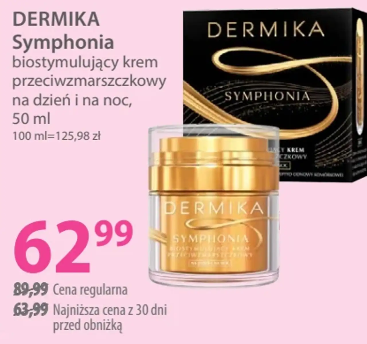 DERMIKA Symphonia biostymulujący krem przeciwzmarszczkowy na dzień i na noc, 50 ml