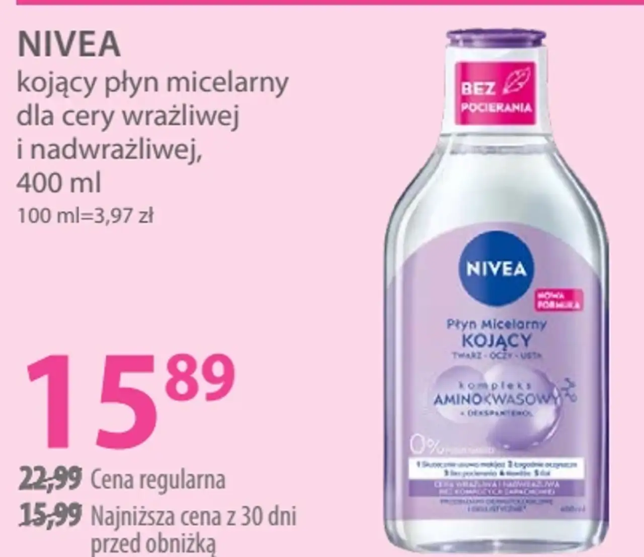 NIVEA kojący płyn micelarny dla cery wrażliwej i nadwrażliwej