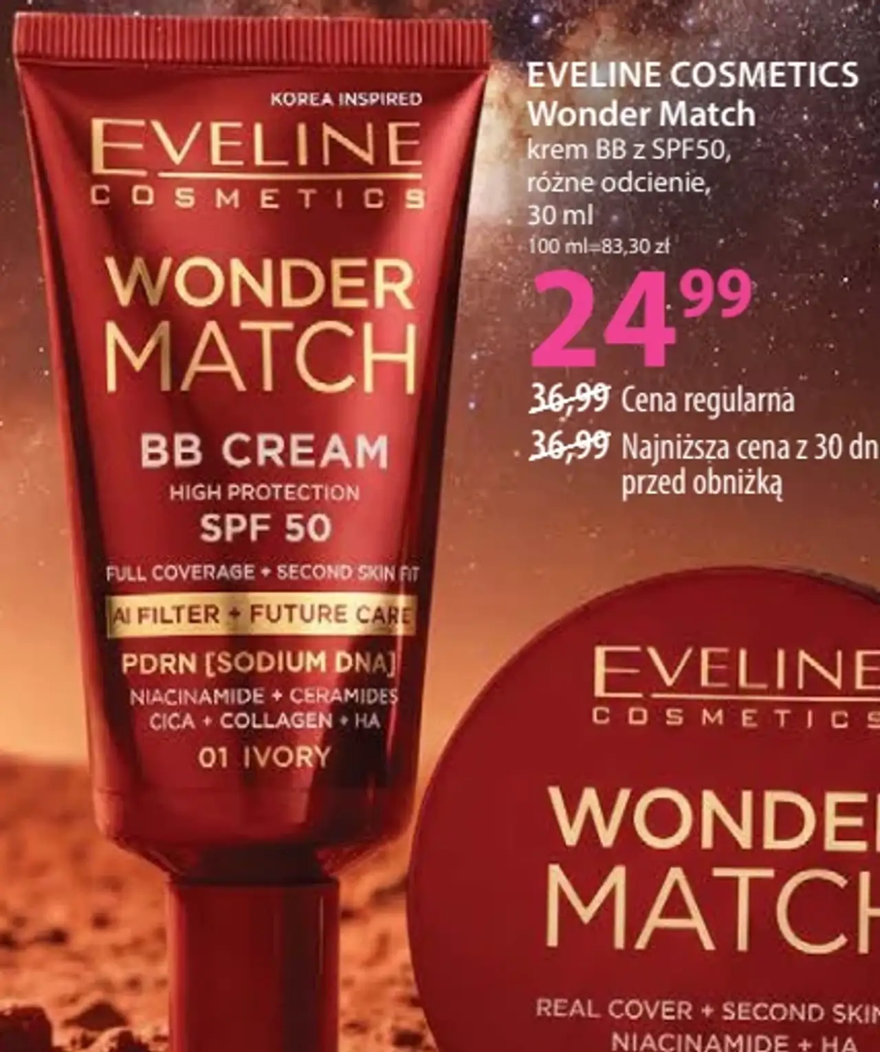 EVELINE COSMETICS Wonder Match krem BB z SPF50