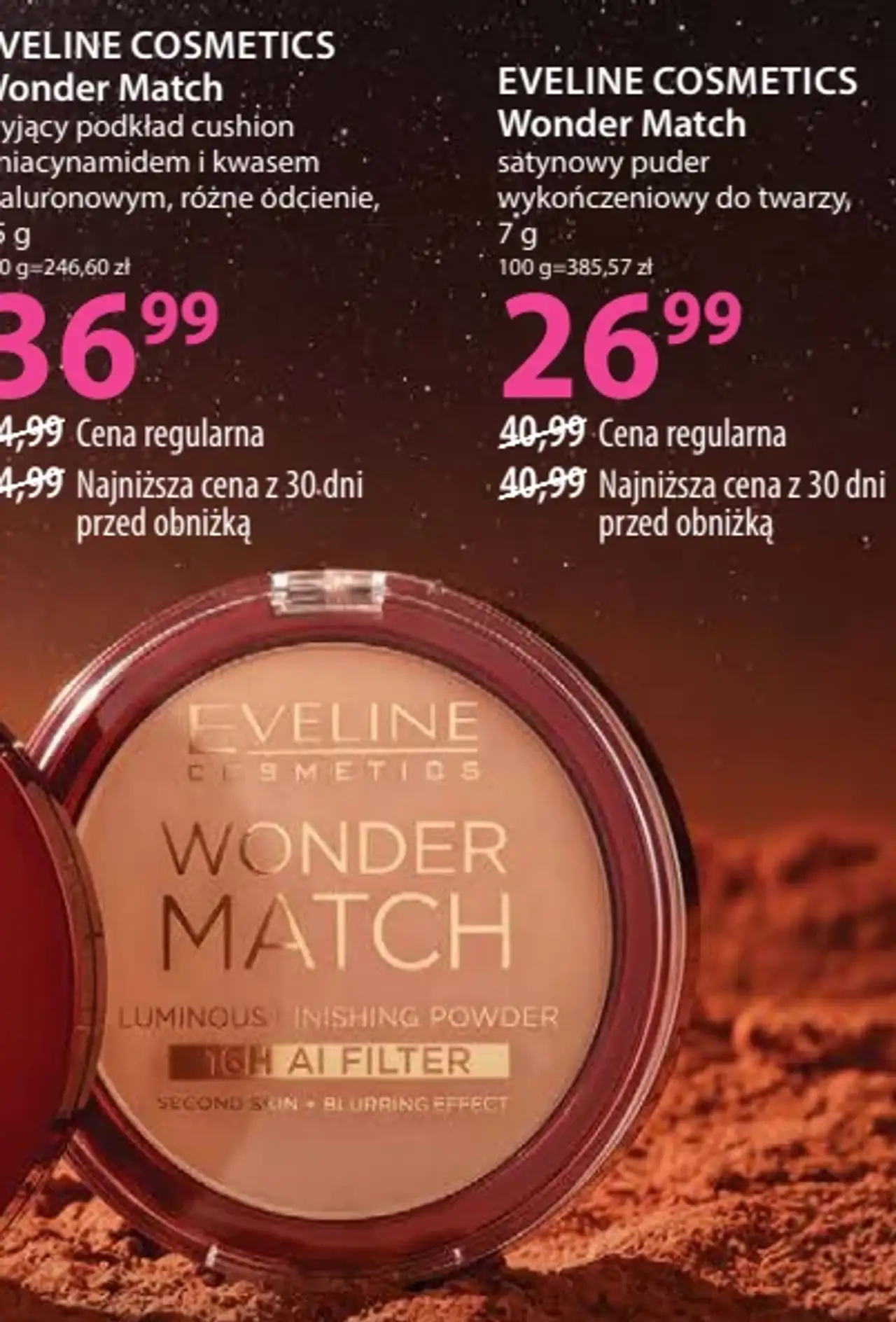EVELINE COSMETICS Wonder Match satynowy puder wykończeniowy do twarzy