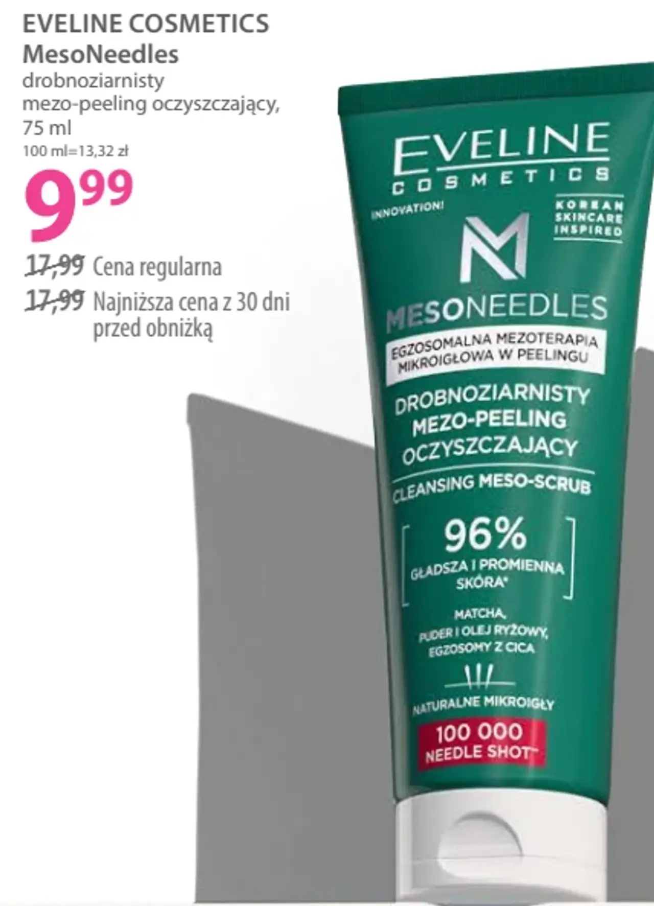 EVELINE COSMETICS MesoNeedles drobnoziarnisty mezo-peeling oczyszczający