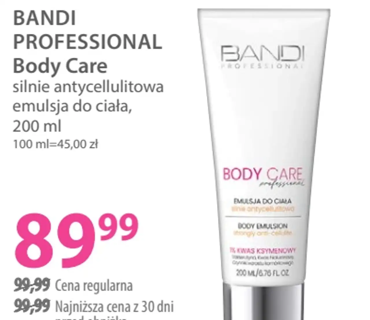 Bandi Professional Body Care silnie antycellulitowa emulsja do ciała, 200 ml