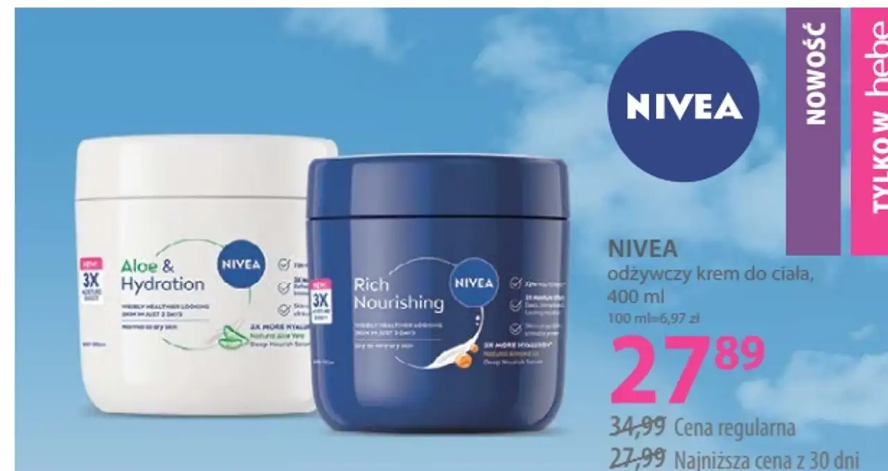 Nivea odżywczy krem do ciała, 400 ml
