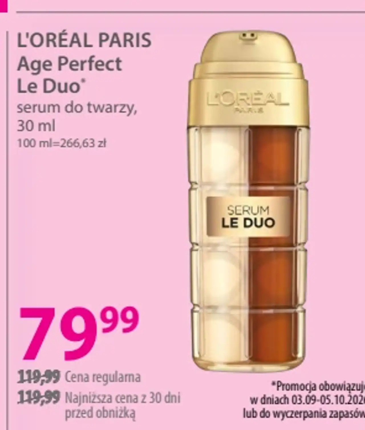 L'ORÉAL PARIS Age Perfect Le Duo serum do twarzy