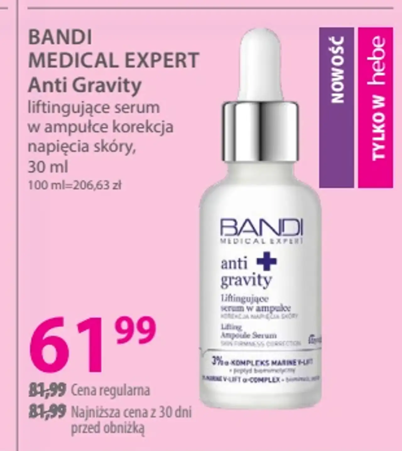 BANDI MEDICAL EXPERT Anti Gravity liftungujące serum w ampułce