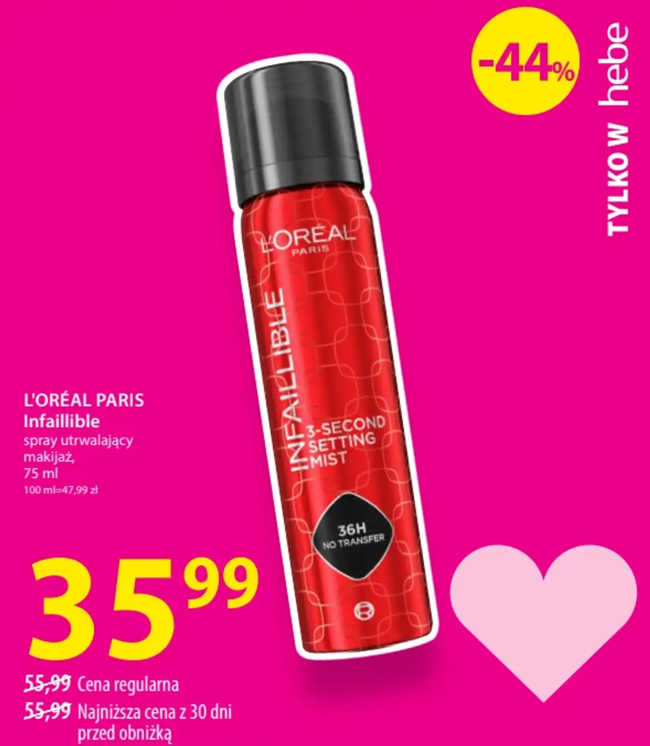 L'ORÉAL PARIS Infaillible spray utrwalający makijaż