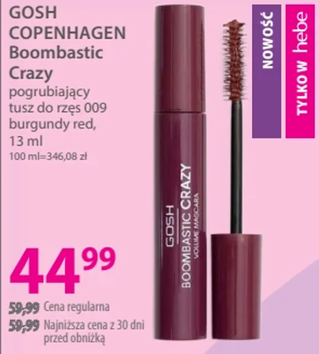 GOSH COPENHAGEN Boombastic Crazy pogrubiający tusz do rzęs