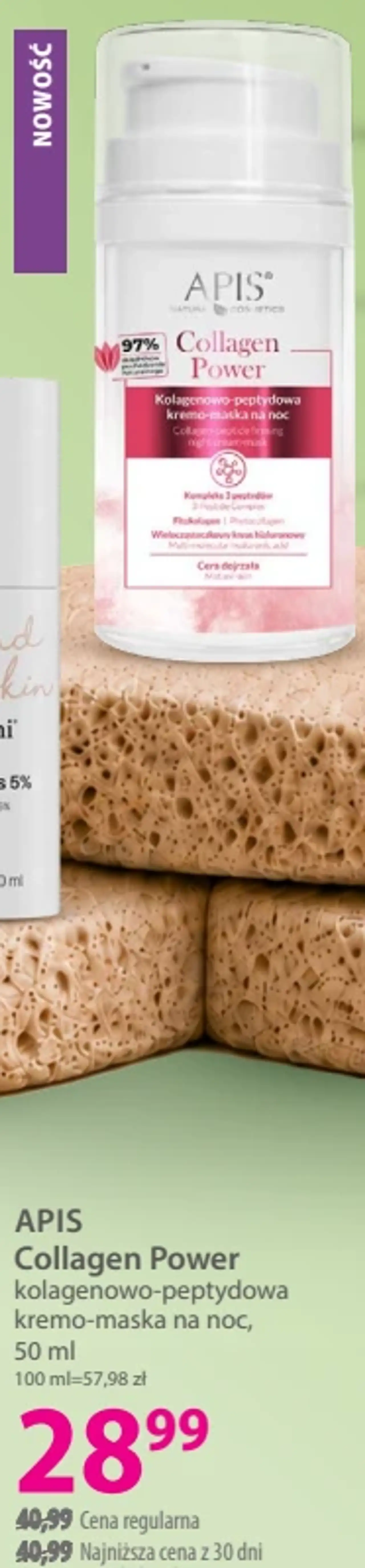 Apis Collagen Power kolagenowo-peptydowa kremo-maska na noc