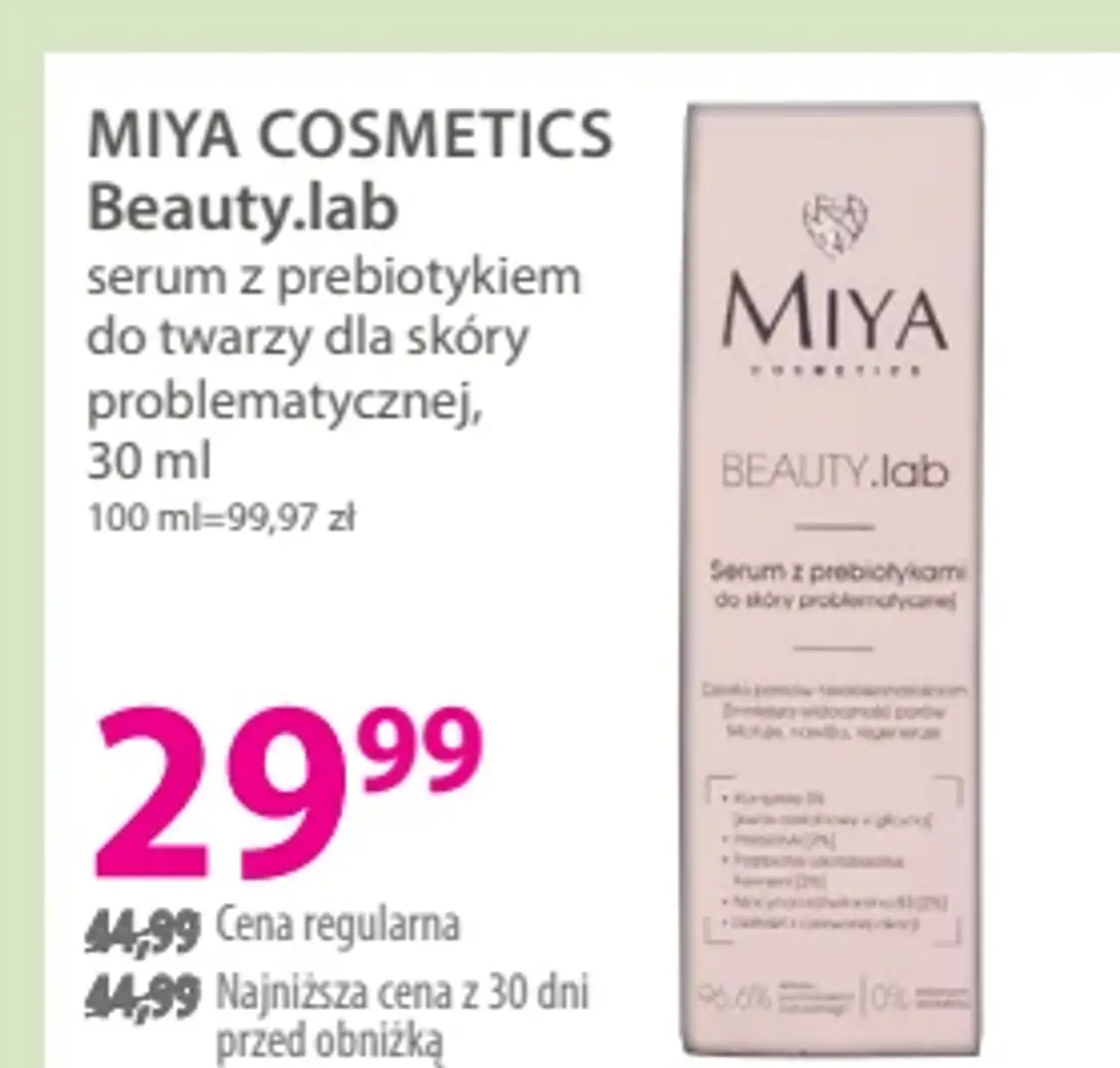 MIYA COSMETICS Beauty.lab serum z prebiotykiem do twarzy dla skóry problematycznej