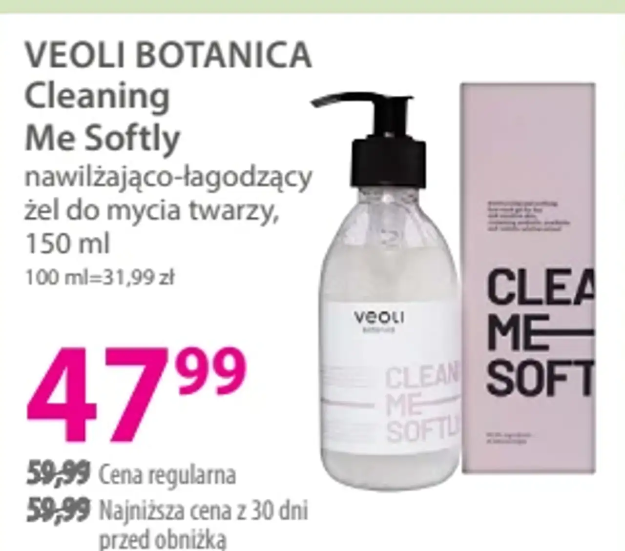VEOLI BOTANICA Cleaning Me Softly nawilżająco-łagodzący żel do mycia twarzy