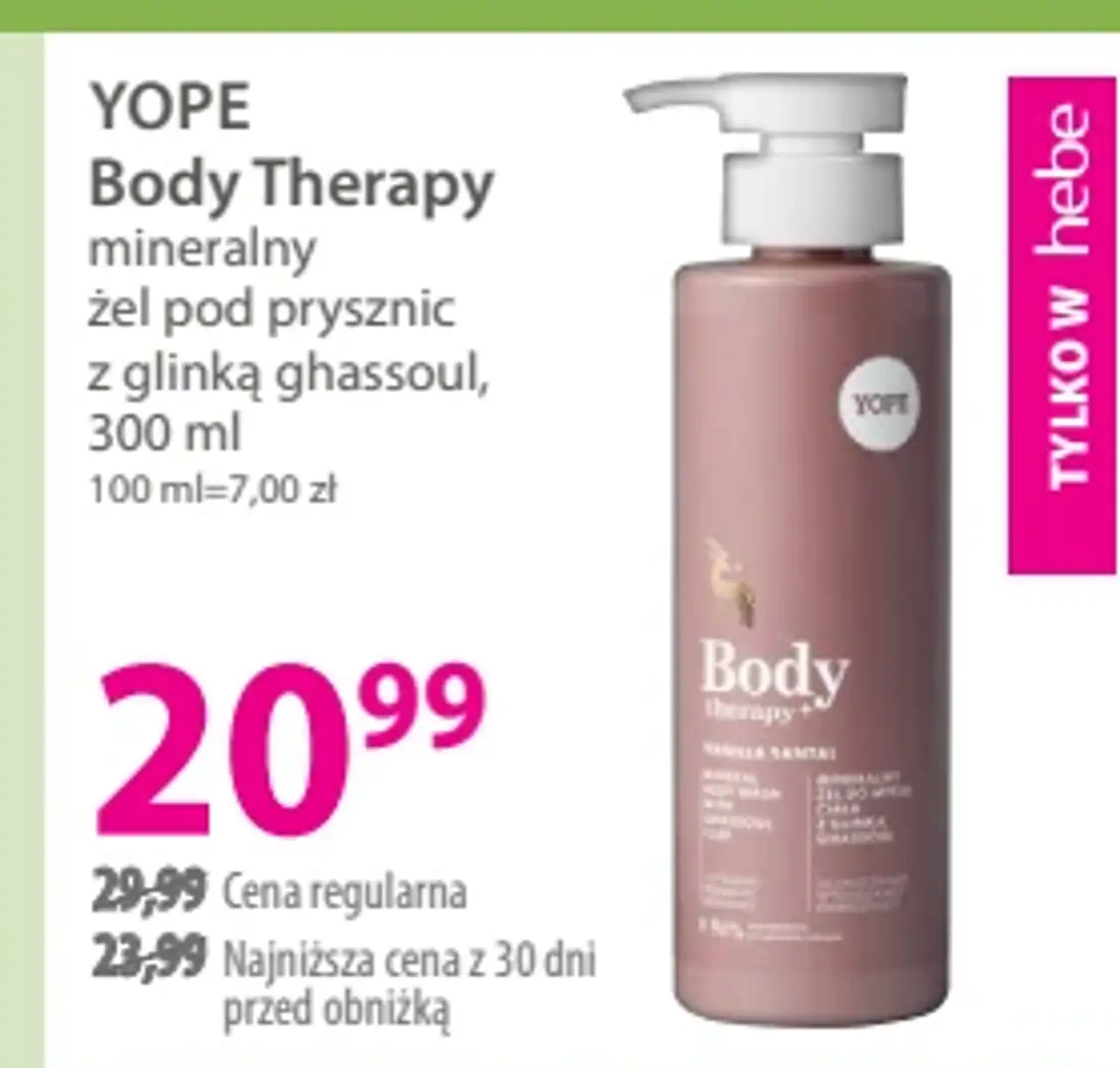 Yope Body Therapy mineralny żel pod prysznic z glinką ghassoul