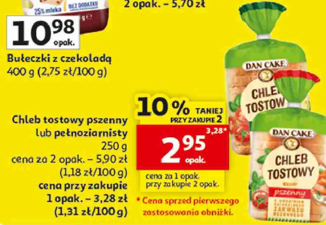 Chleb tostowy pszenny lub pełnoziarnisty Dan Cake
