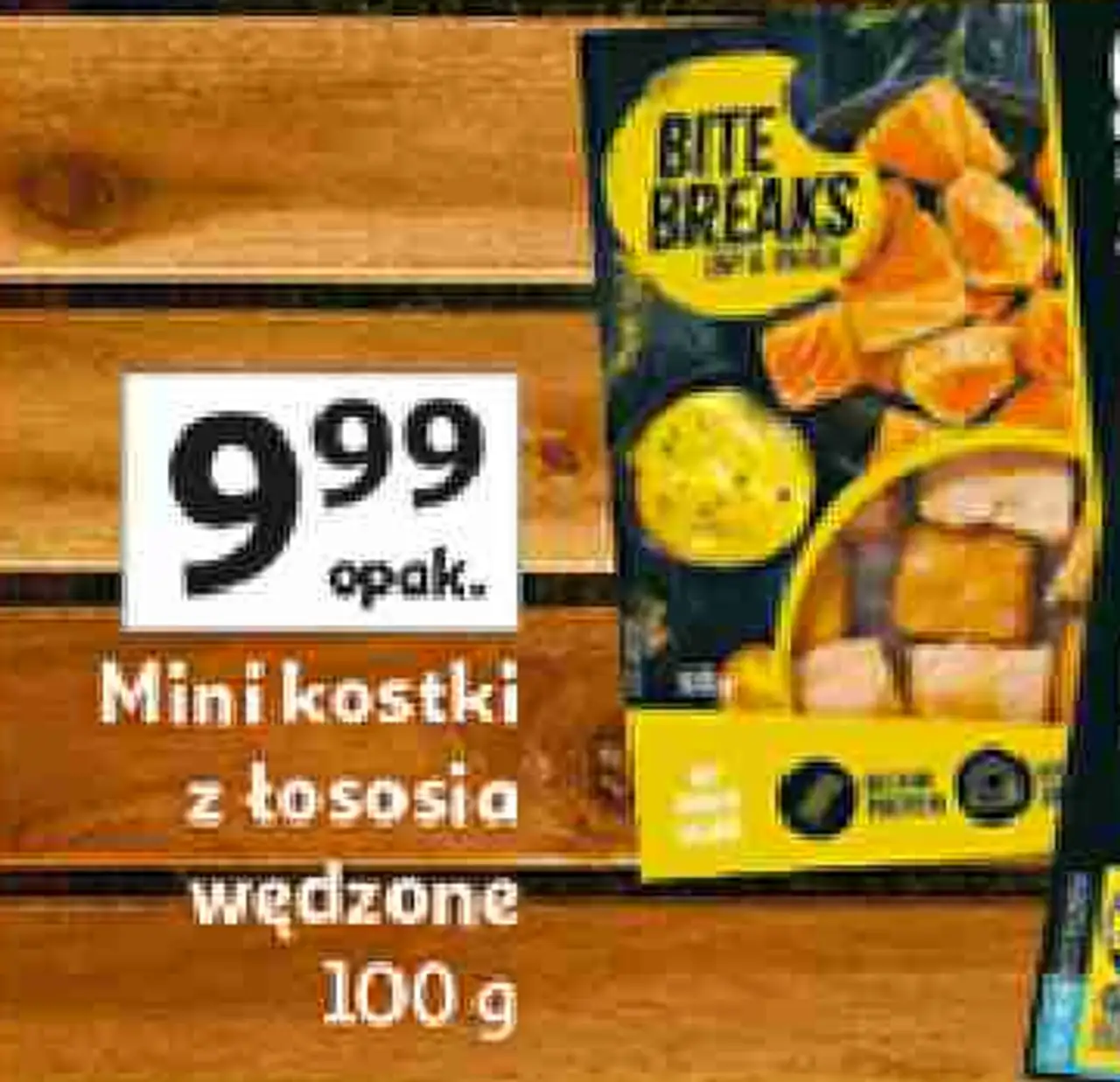 Mini kostki z łososia wędzone Bite Breaks MOWI