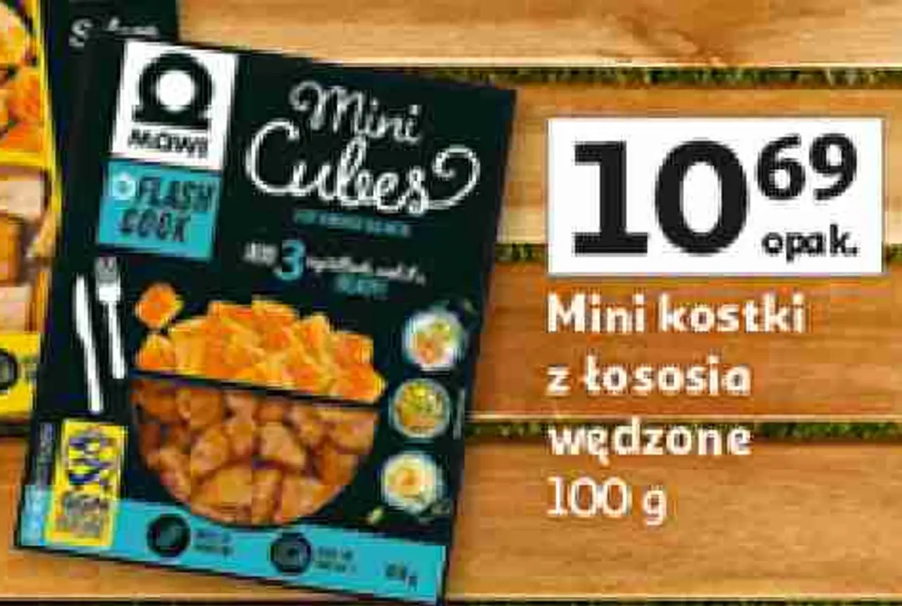 Mini kostki z łososia wędzone Mini Cubes MOWI