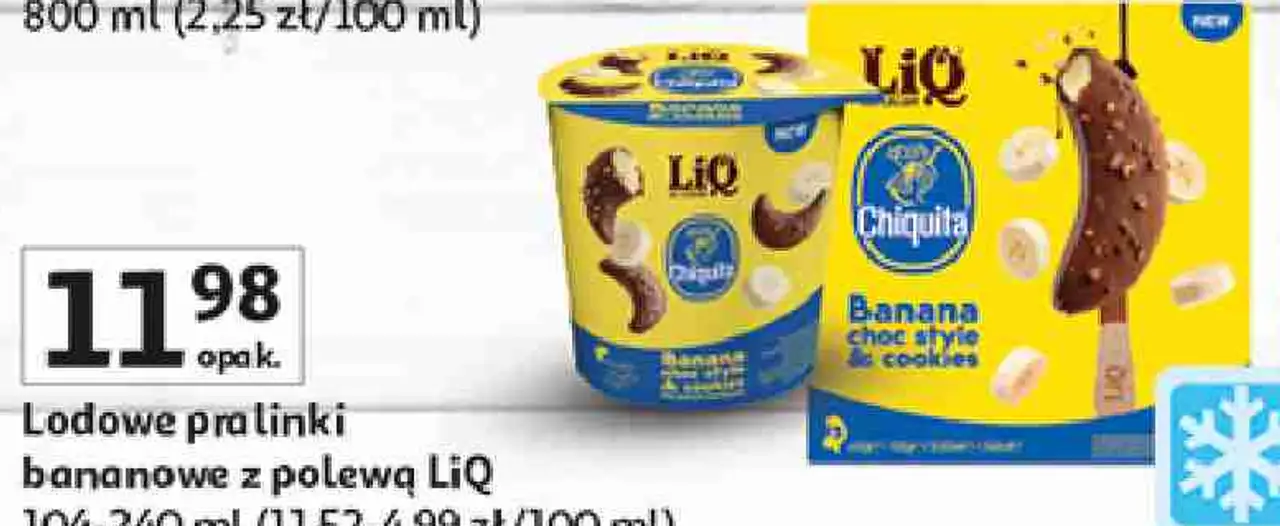 Lodowe pralinki bananowe z polewą LiQ