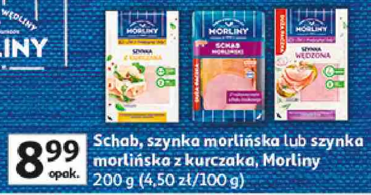 Schab, szynka morlińska lub szynka morlińska z kurczaka Morliny