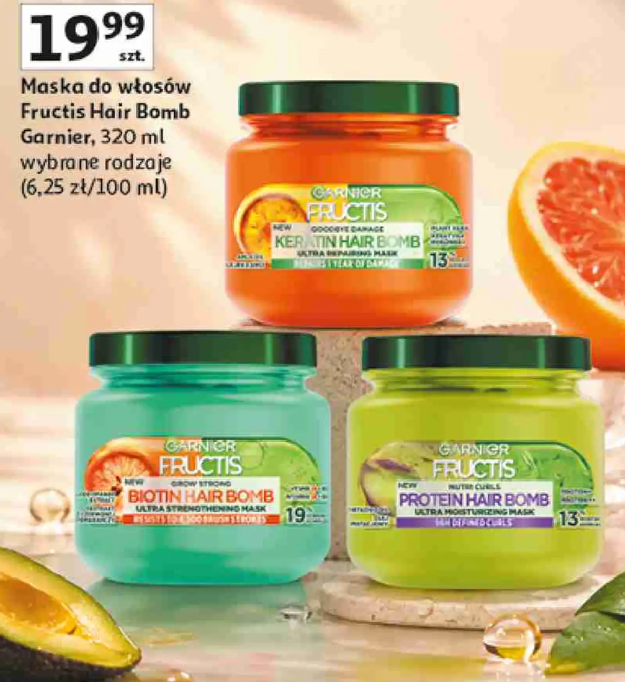 Maska do włosów Garnier Fructis Hair Bomb