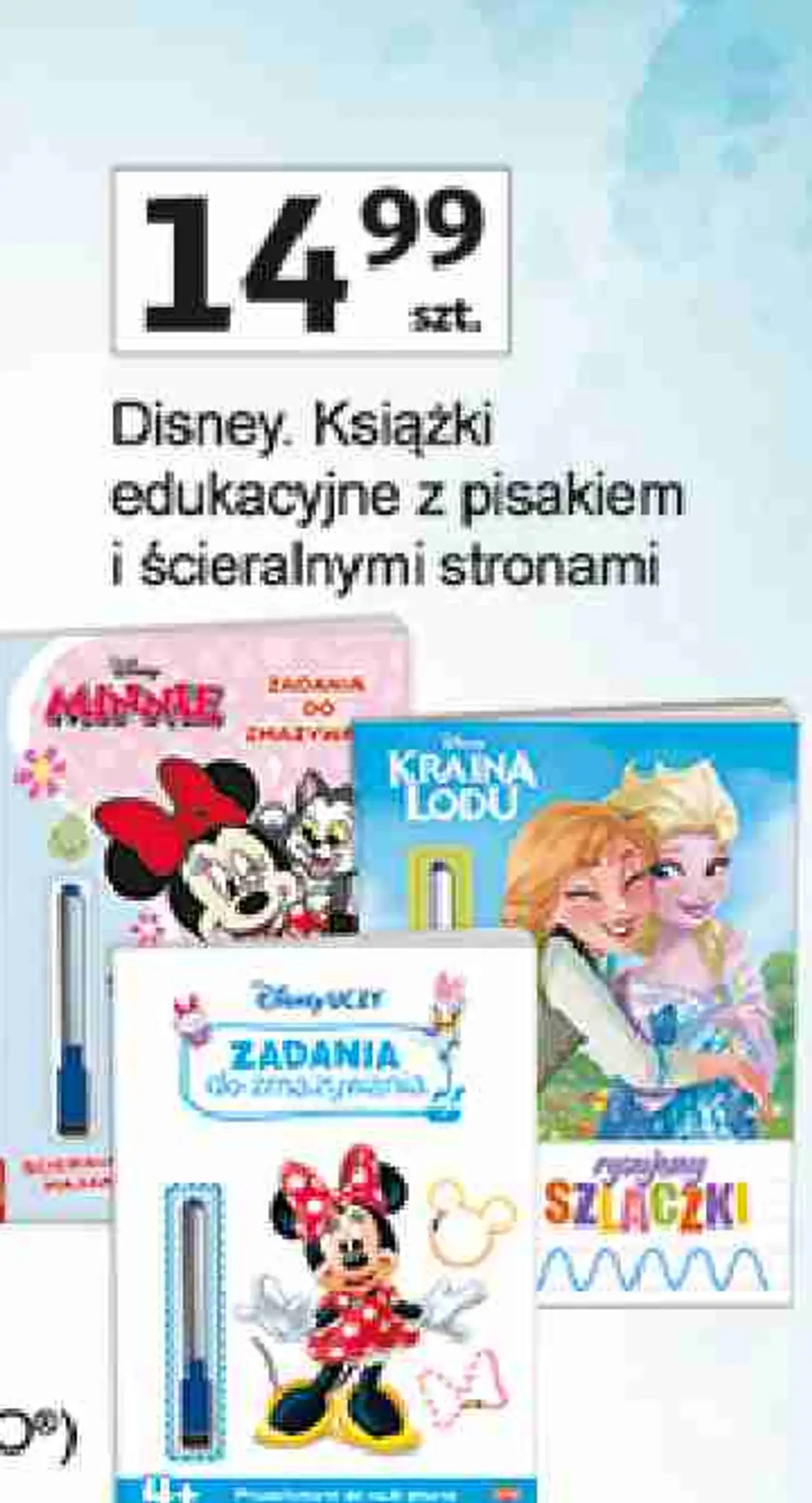 Disney. Książki edukacyjne z pisakiem i ścieralnymi stronami