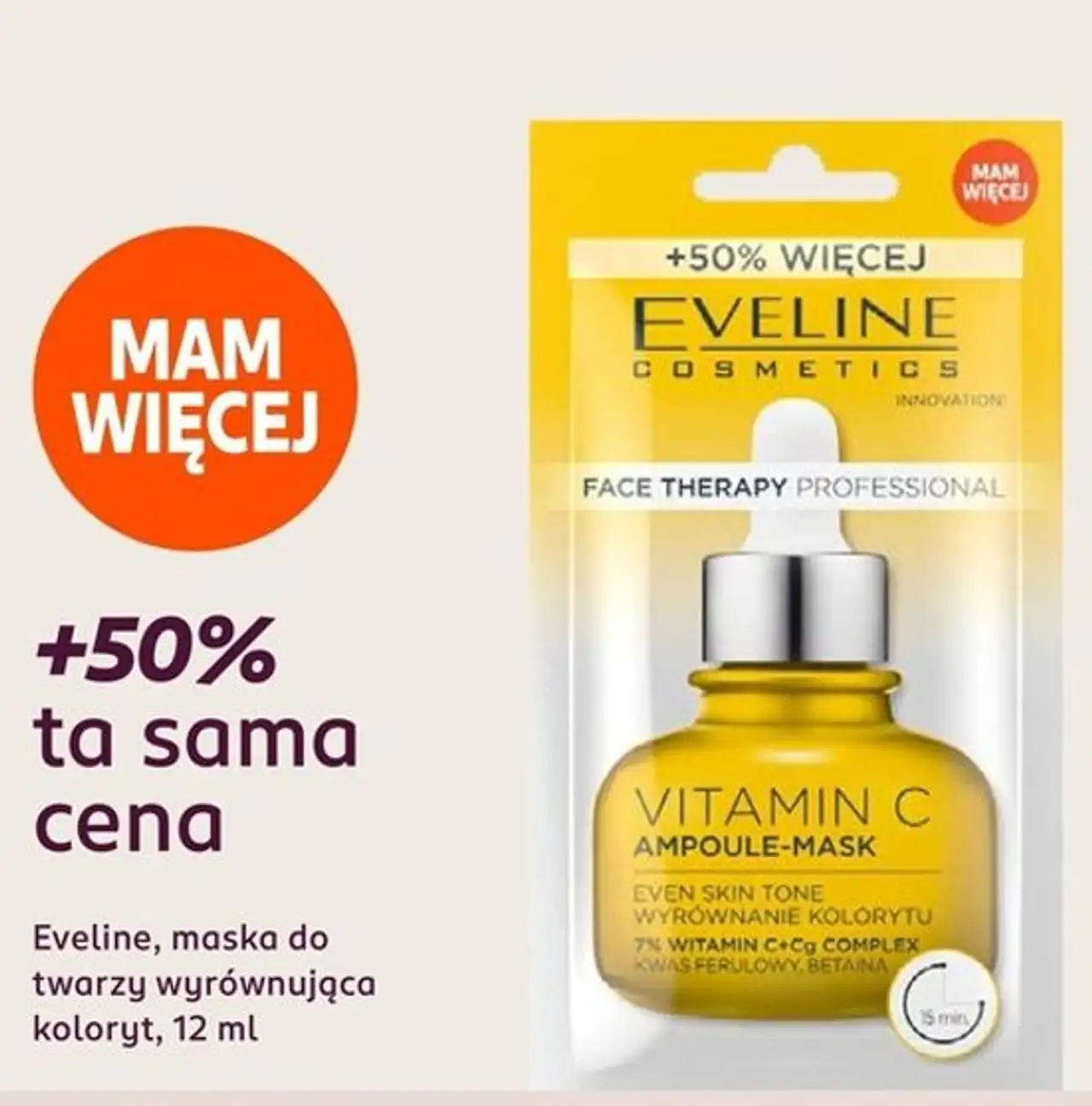 Eveline, maska do twarzy wyrównująca koloryt, 12 ml