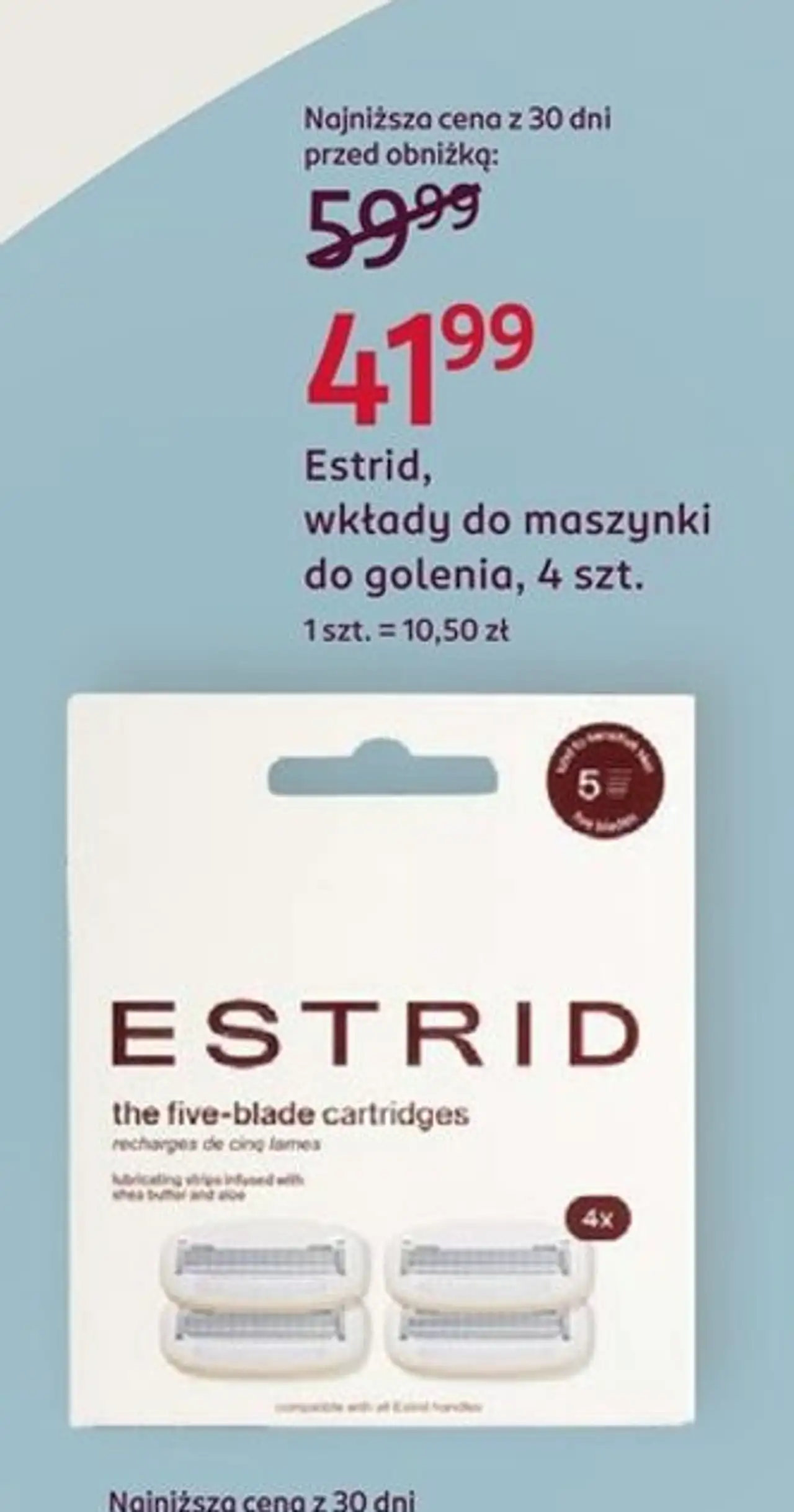 Estrid, wkłady do maszynki do golenia, 4 szt.