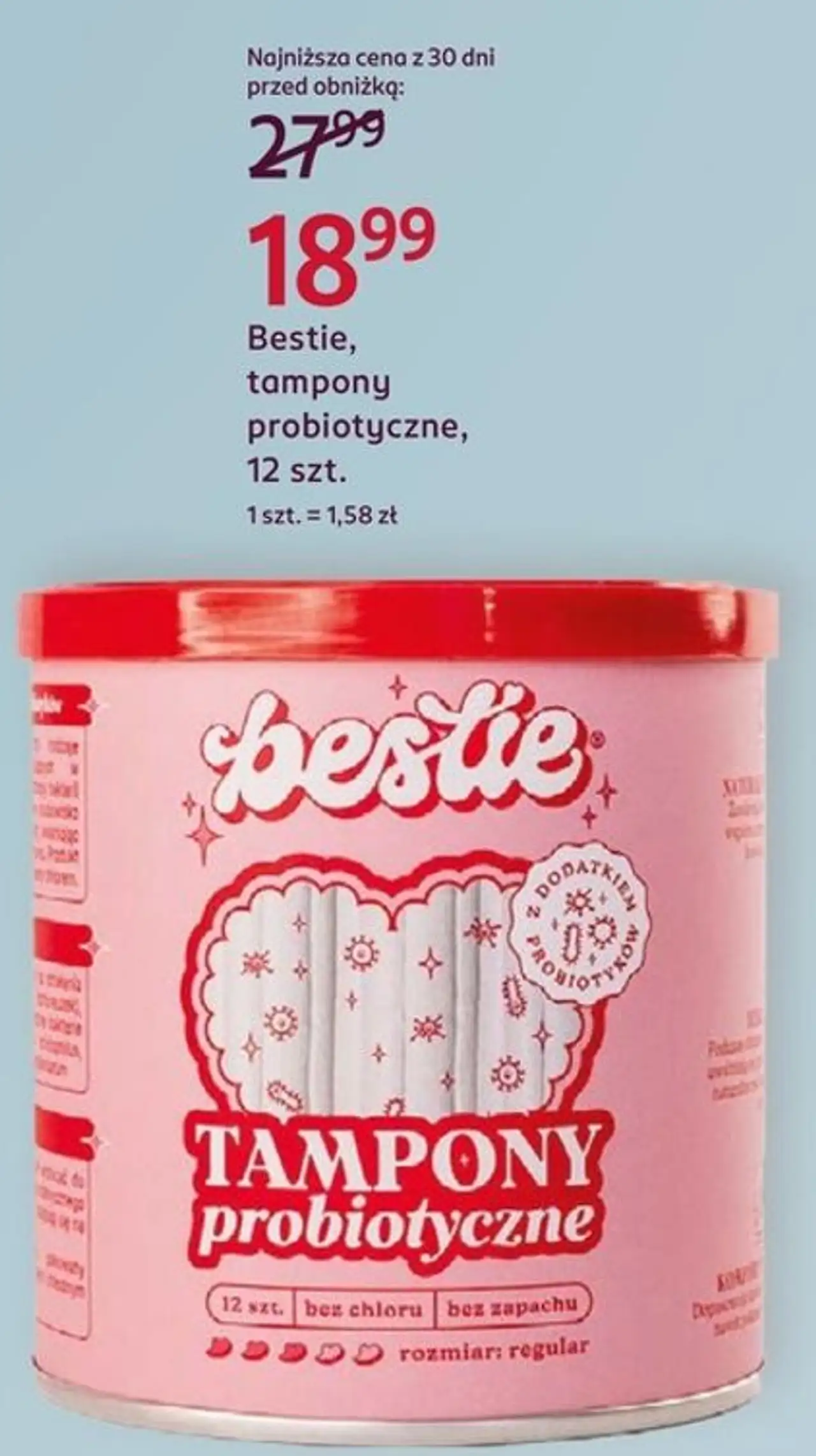 Bestie, tampony probiotyczne, 12 szt.