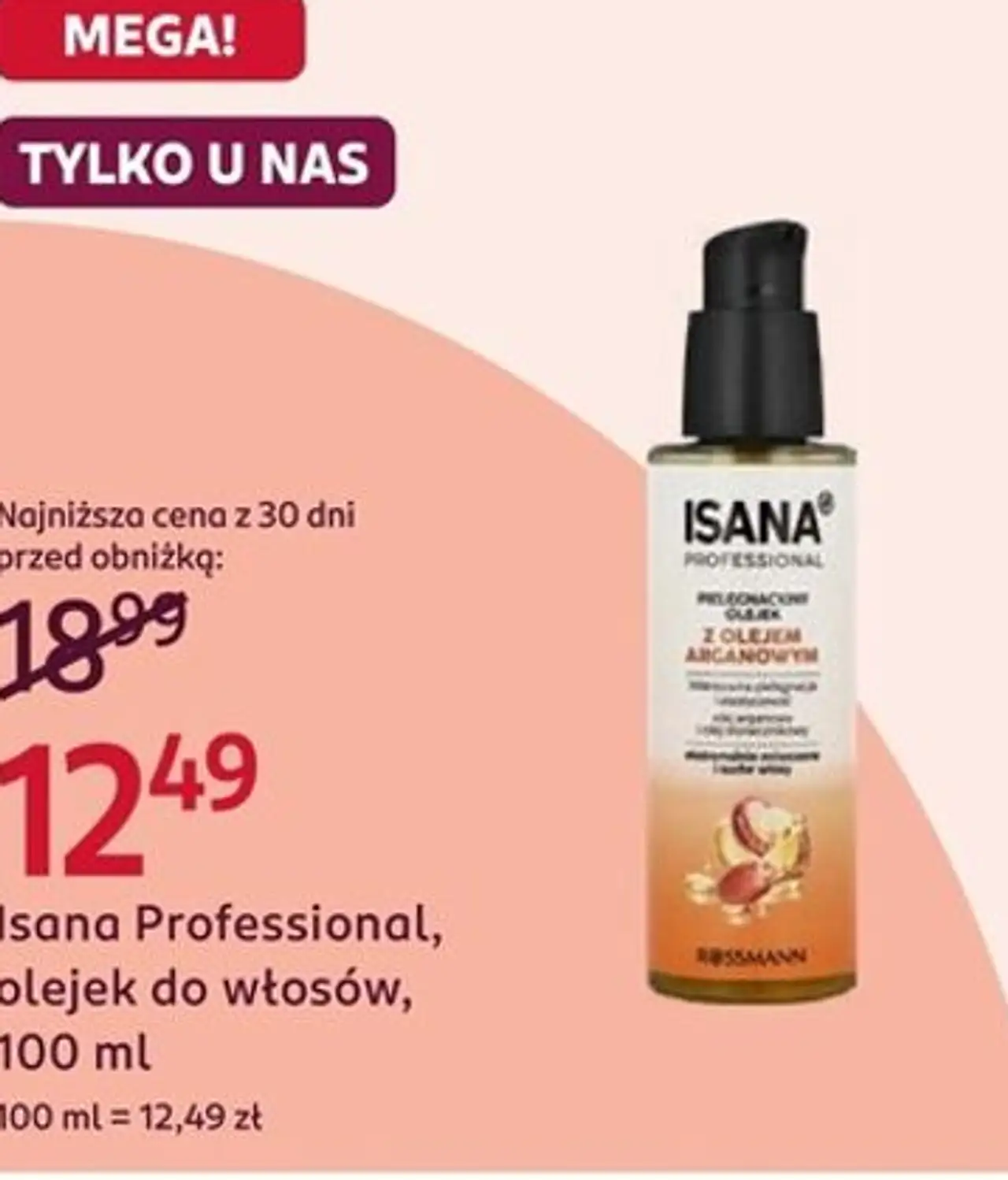 Isana Professional, olejek do włosów, 100 ml
