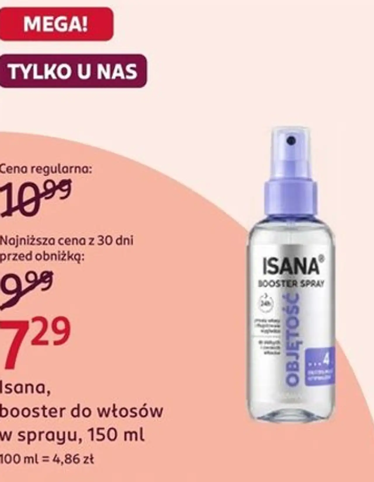 Isana, booster do włosów w sprayu, 150 ml