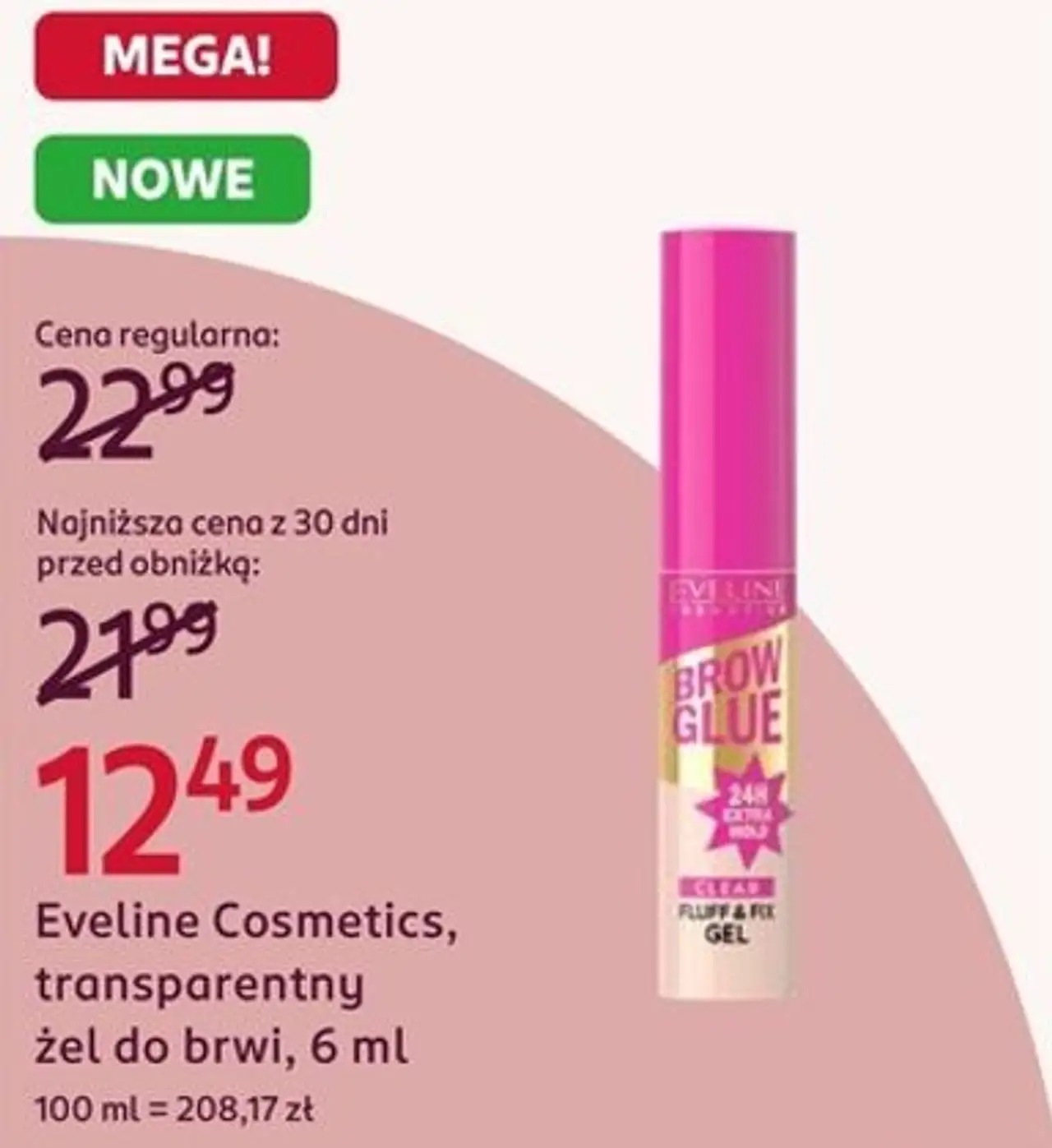 Eveline Cosmetics, transparentny żel do brwi, 6 ml