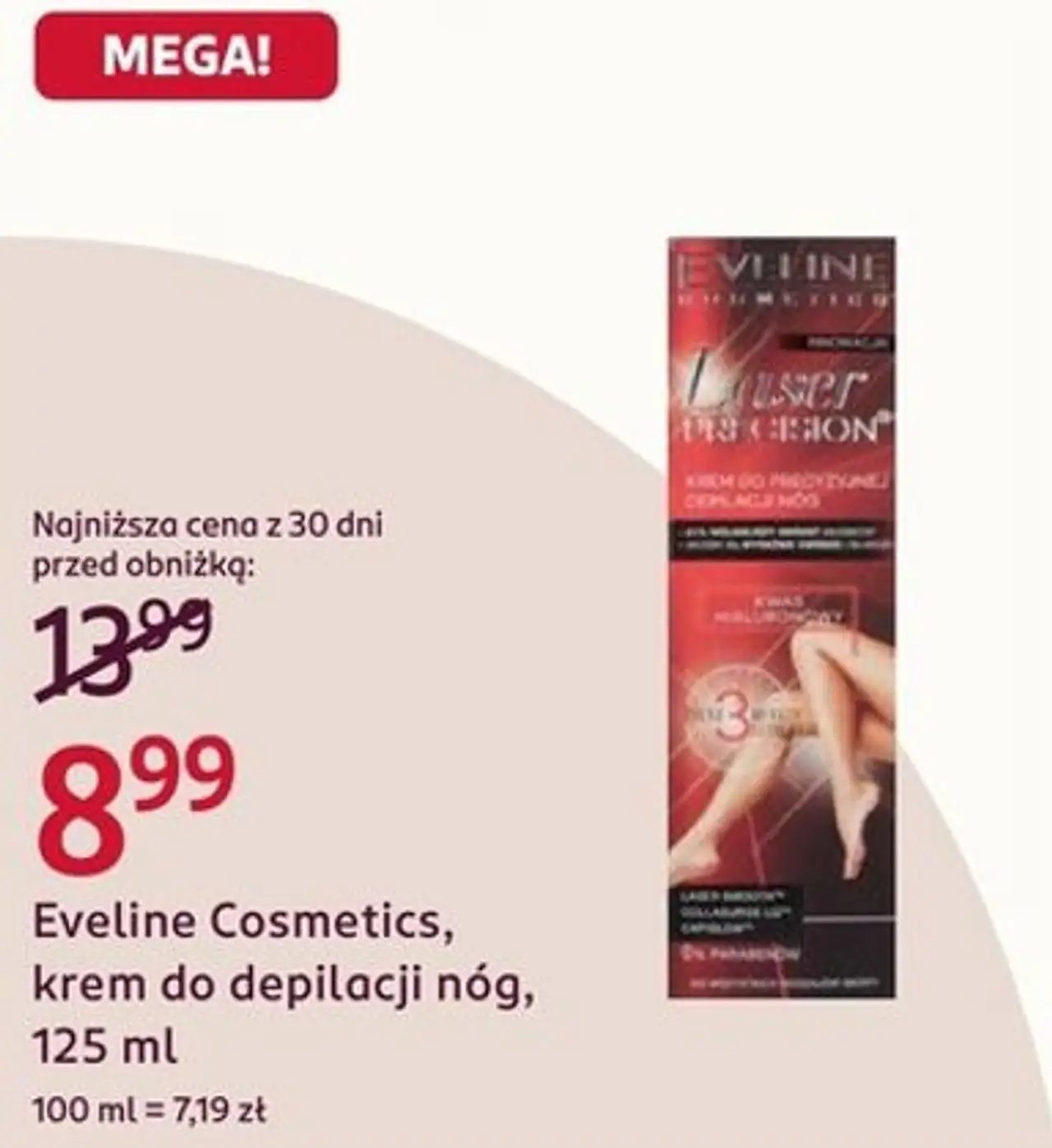 Eveline Cosmetics, krem do depilacji nóg, 125 ml