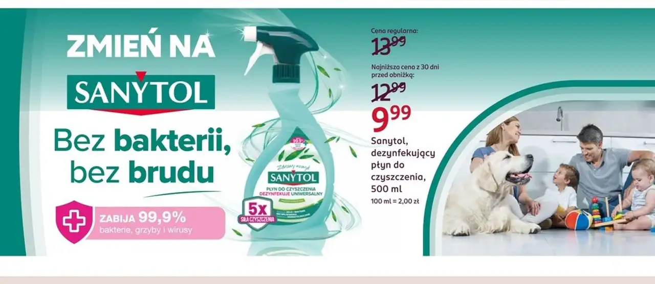Sanytol, dezynfekujący płyn do czyszczenia, 500 ml