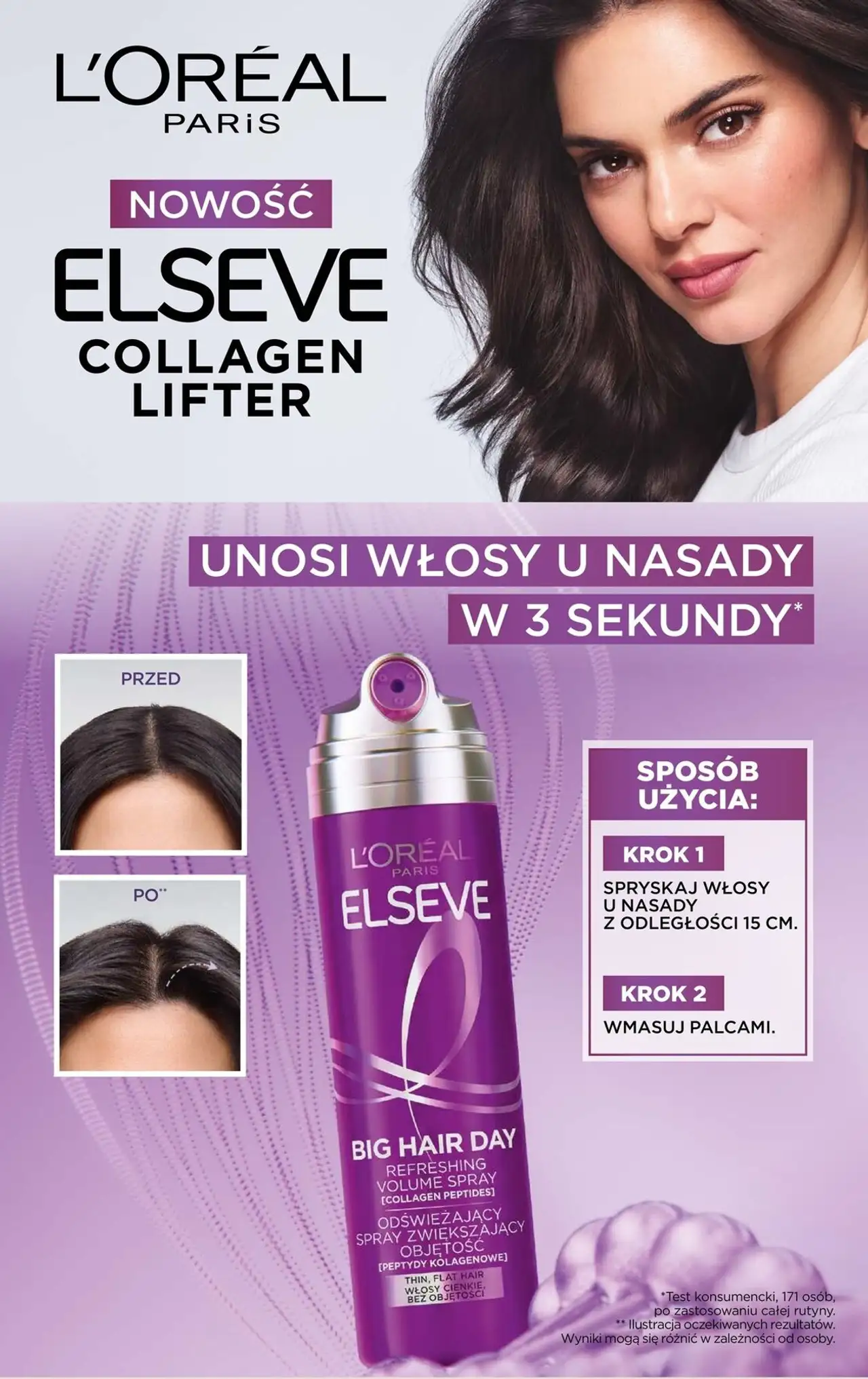 L'Oréal Paris Elseve Big Hair Day Odświeżający spray zwiększający objętość