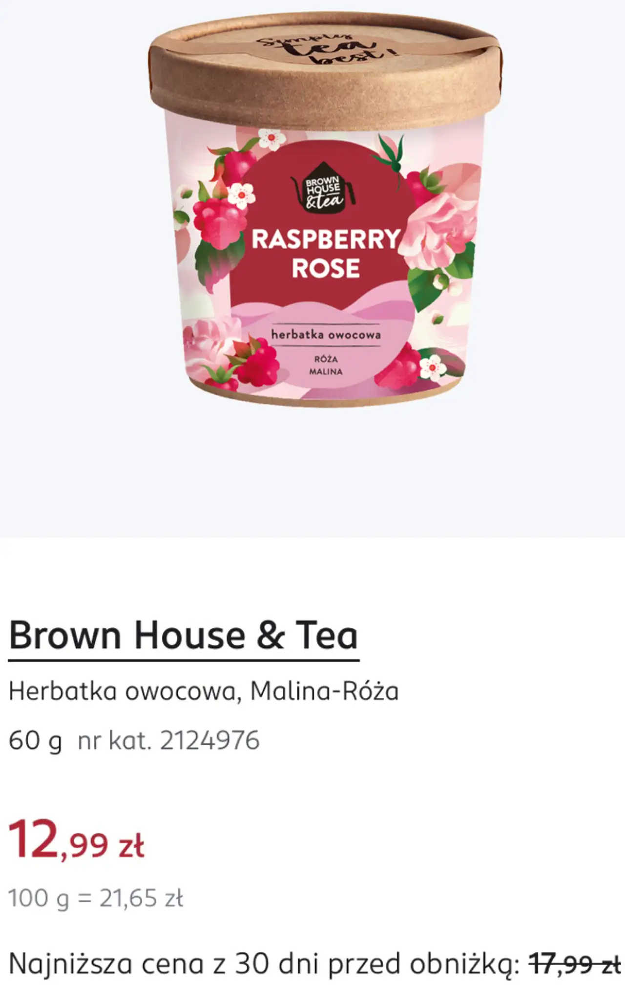 Brown House & Tea Herbatka owocowa, Malina-Róża
