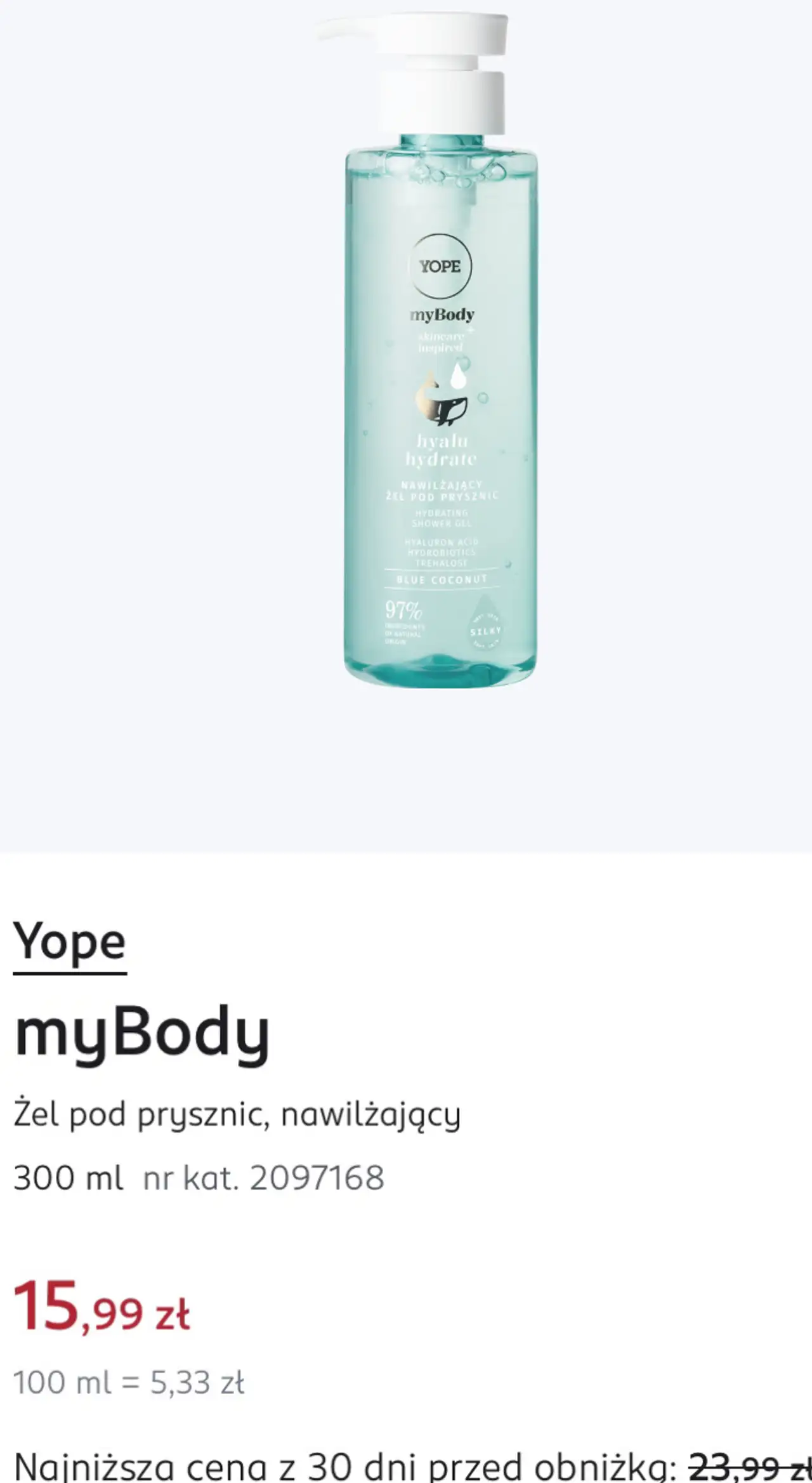 Yope myBody Żel pod prysznic, nawilżający