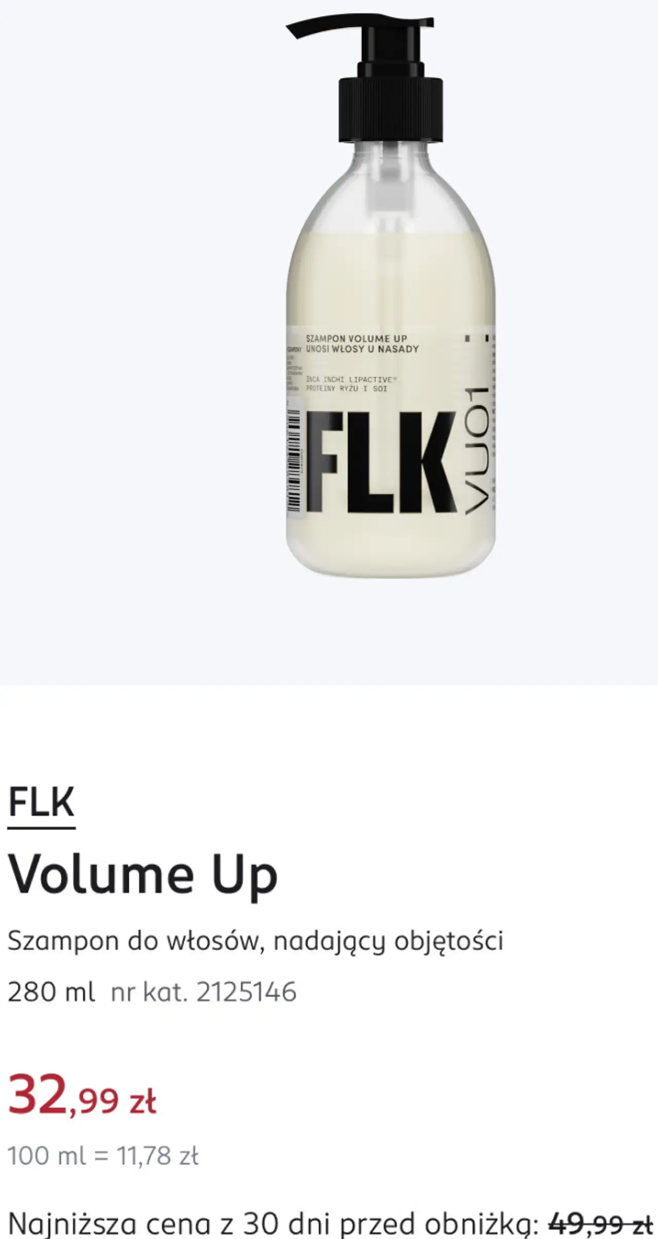 FLK Volume Up Szampon do włosów, nadający objętości