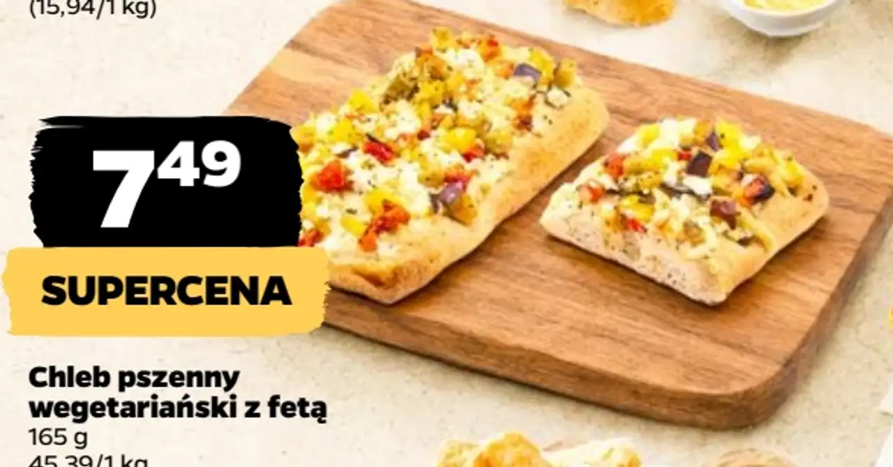 Chleb pszenny wegetariański z fetą