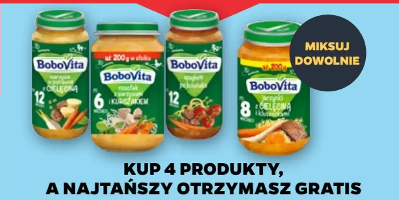 Wszystkie obiadki, zupki i deserki w słoiczkach BoboVita