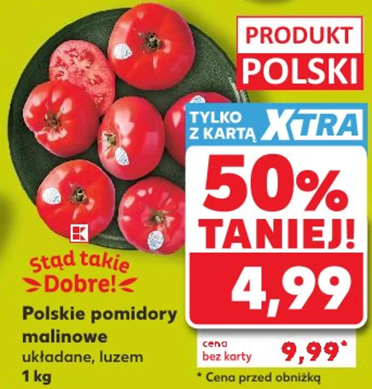 Polskie pomidory malinowe układane, luzem