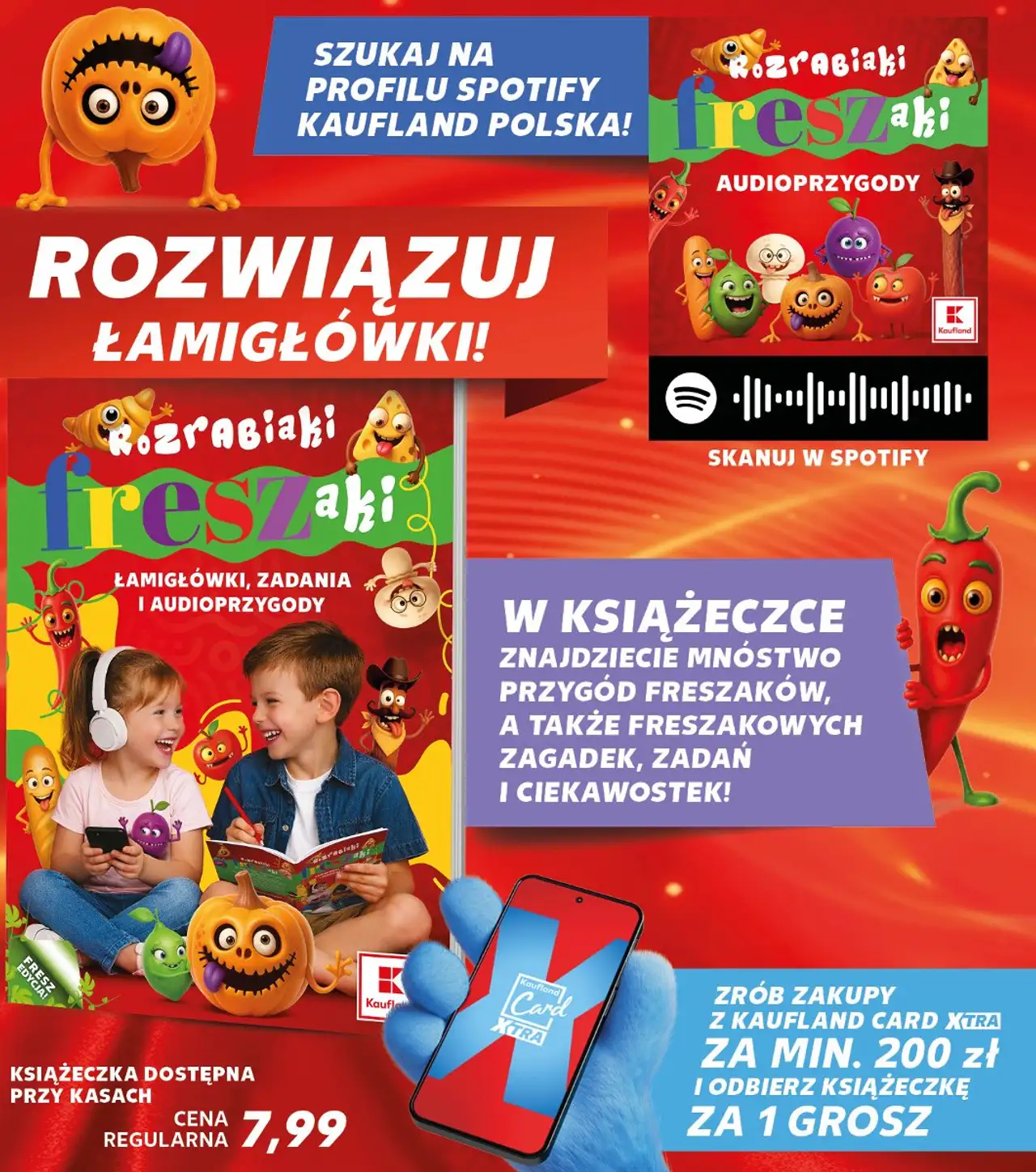 Książeczka Rozrabiaki Freszaki Łamigłówki, zadania i audioprzygody