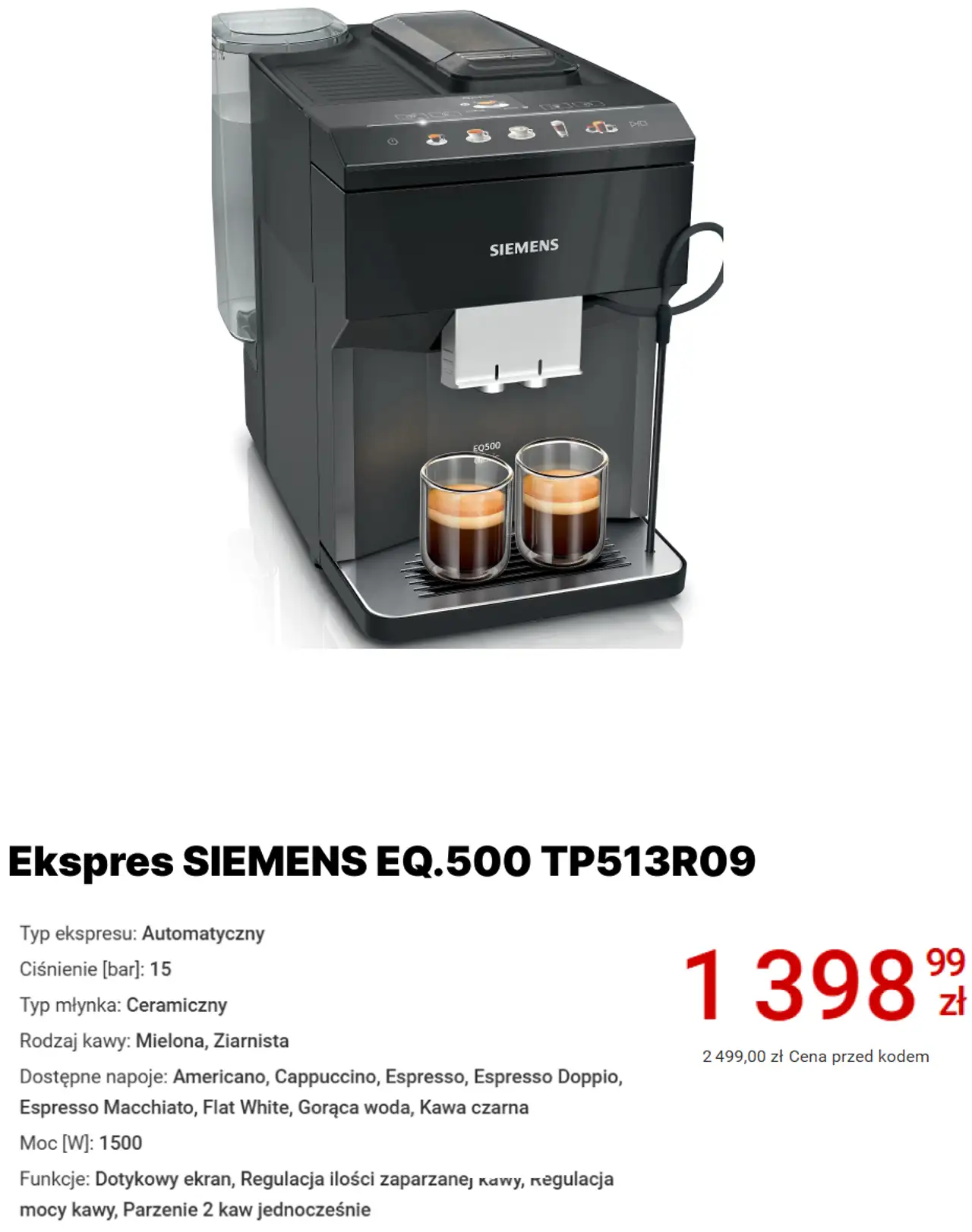 Ekspres SIEMENS EQ.500 TP513R09