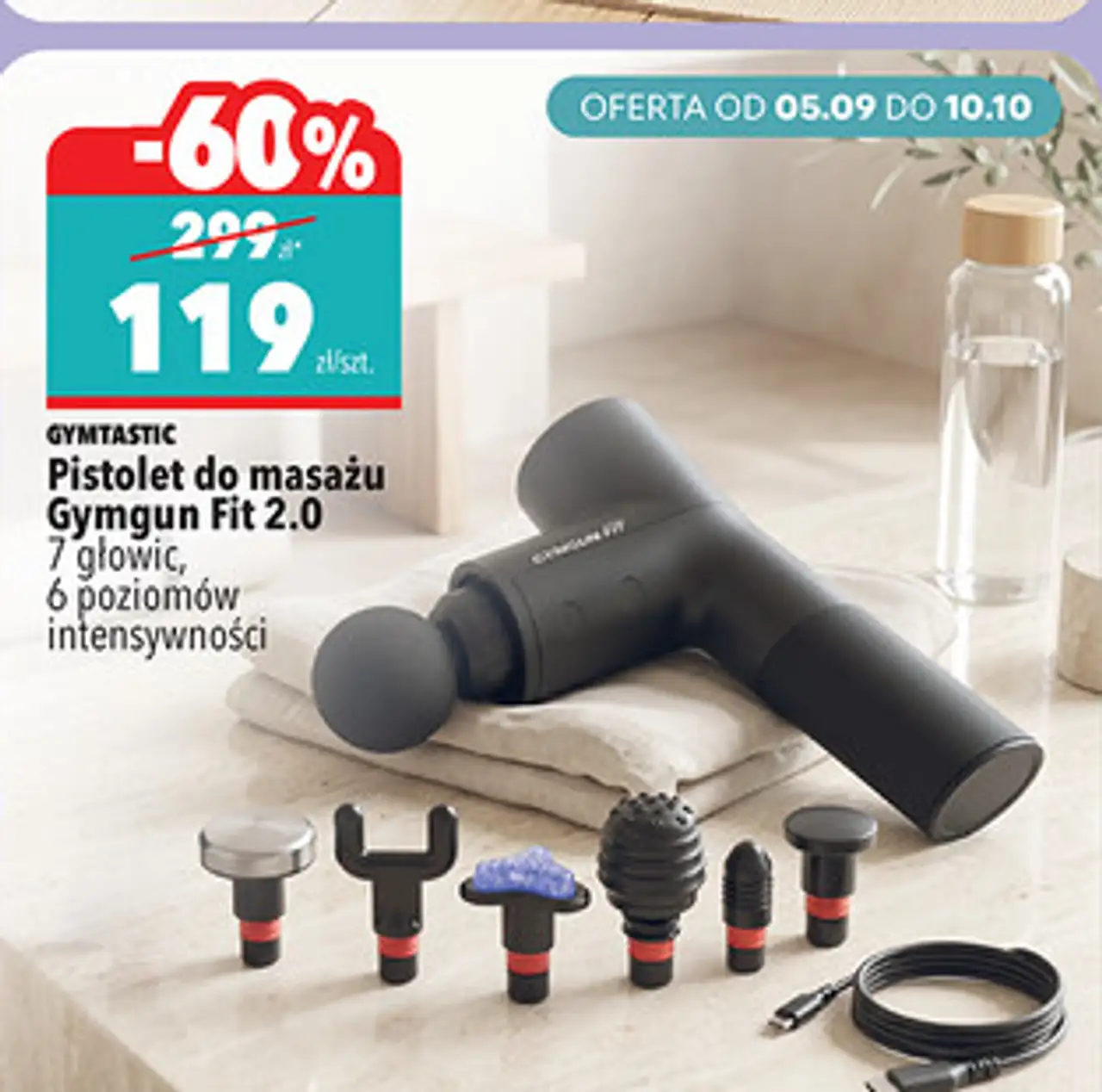 Gymtastic Pistolet do masażu Gymgun Fit 2.0