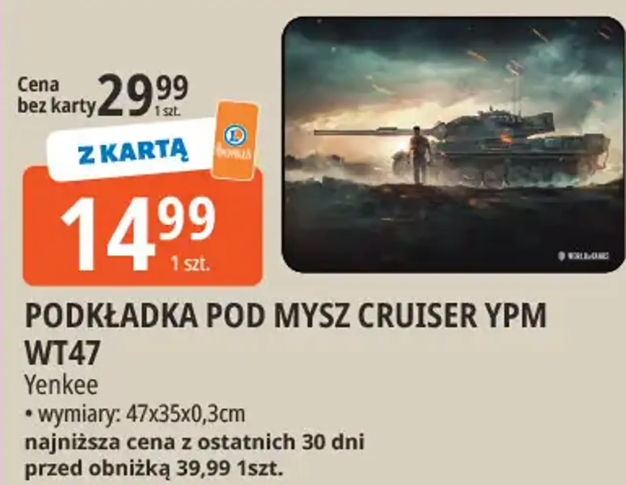 Podkładka pod mysz Cruiser YPM WT47 Yenkee
